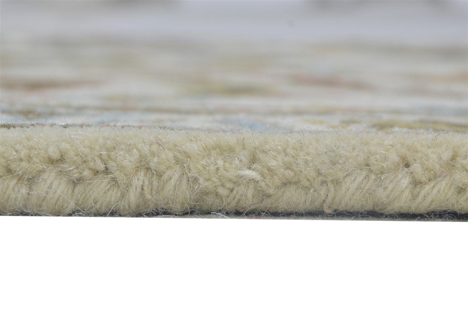 Wool Cream Rug 2' X 8' Persian Hand Tufted Kashan Oriental Small Runner 7864854380693