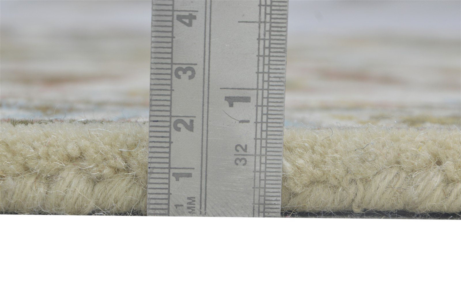 Wool Cream Rug 2' X 8' Persian Hand Tufted Kashan Oriental Small Runner 7864854380693