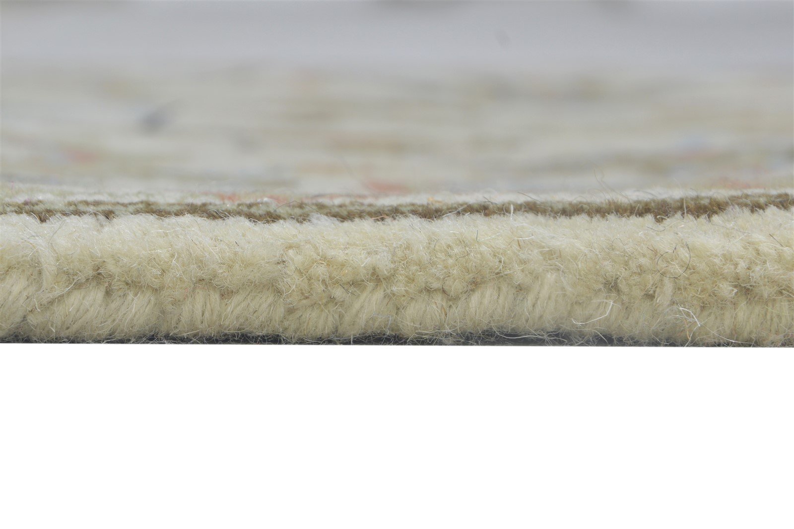 Wool Cream Rug 2' X 8' Persien Hand Tufted Kashan Oriental Small Runner 7864855855253