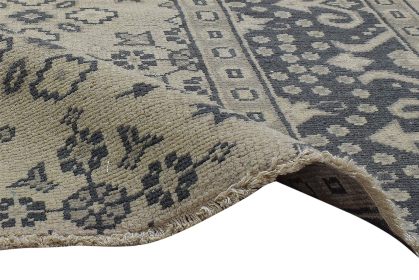 Wool Cream Rug 3' X 4' Persian Hand Knotted Bokhara Oriental Room Size Carpet 7864086724757