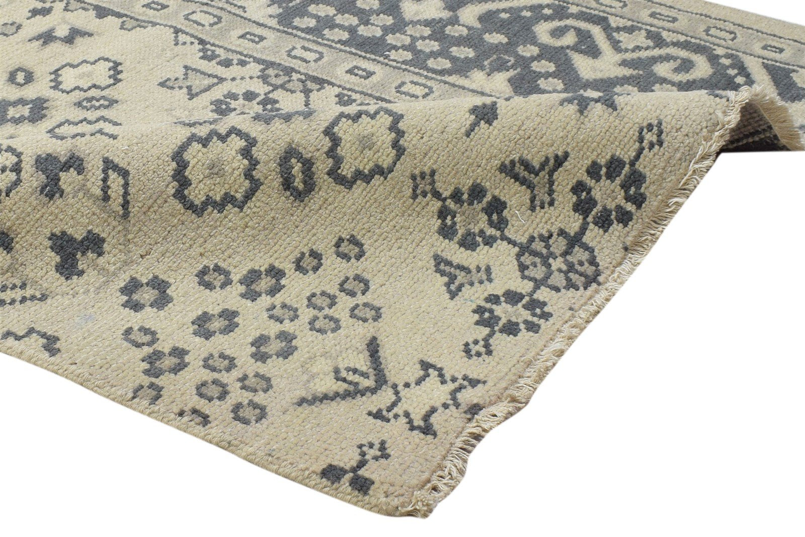 Wool Cream Rug 3' X 4' Persian Hand Knotted Bokhara Oriental Room Size Carpet 7864086724757