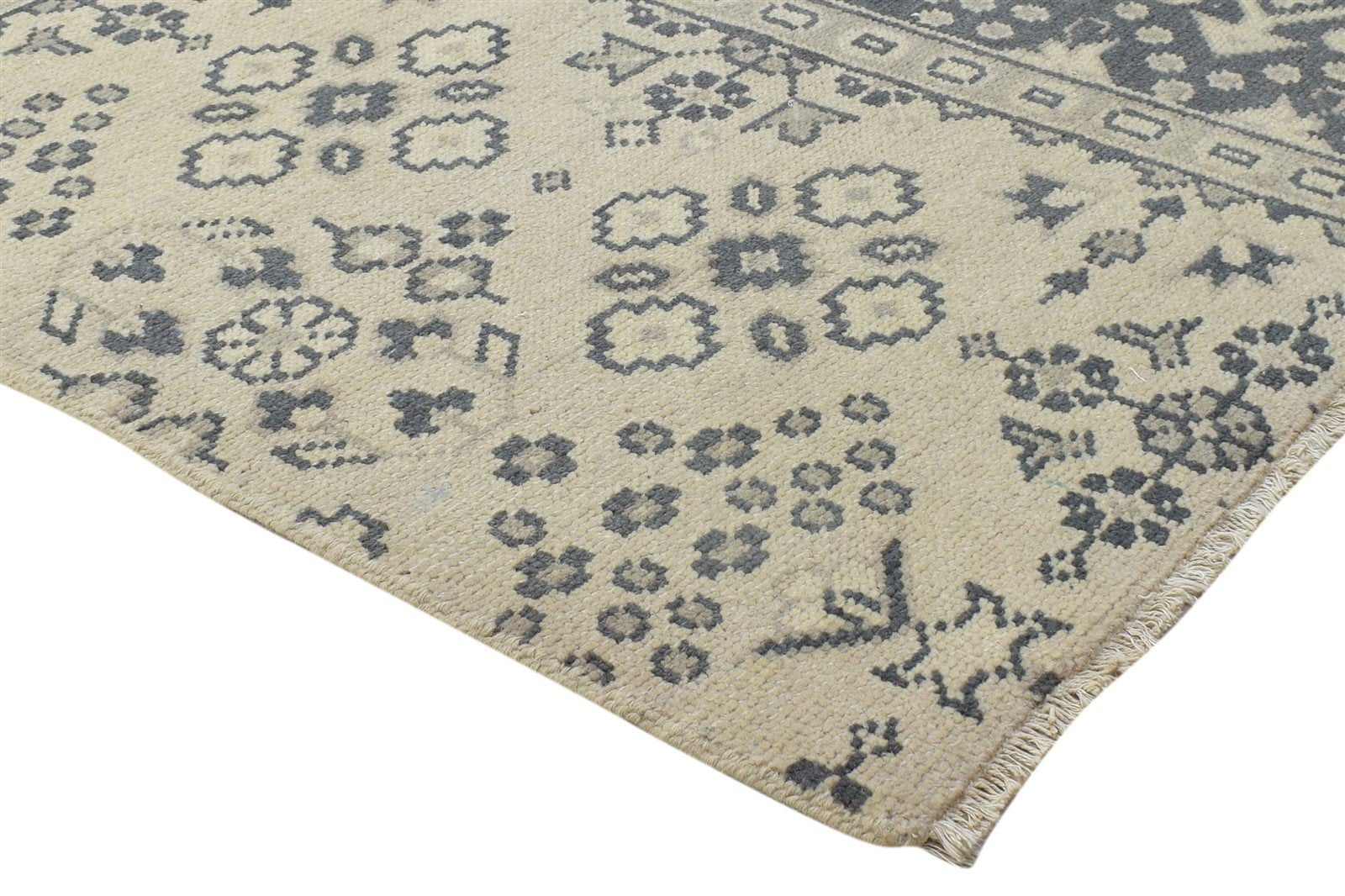 Wool Cream Rug 3' X 4' Persian Hand Knotted Bokhara Oriental Room Size Carpet 7864086724757