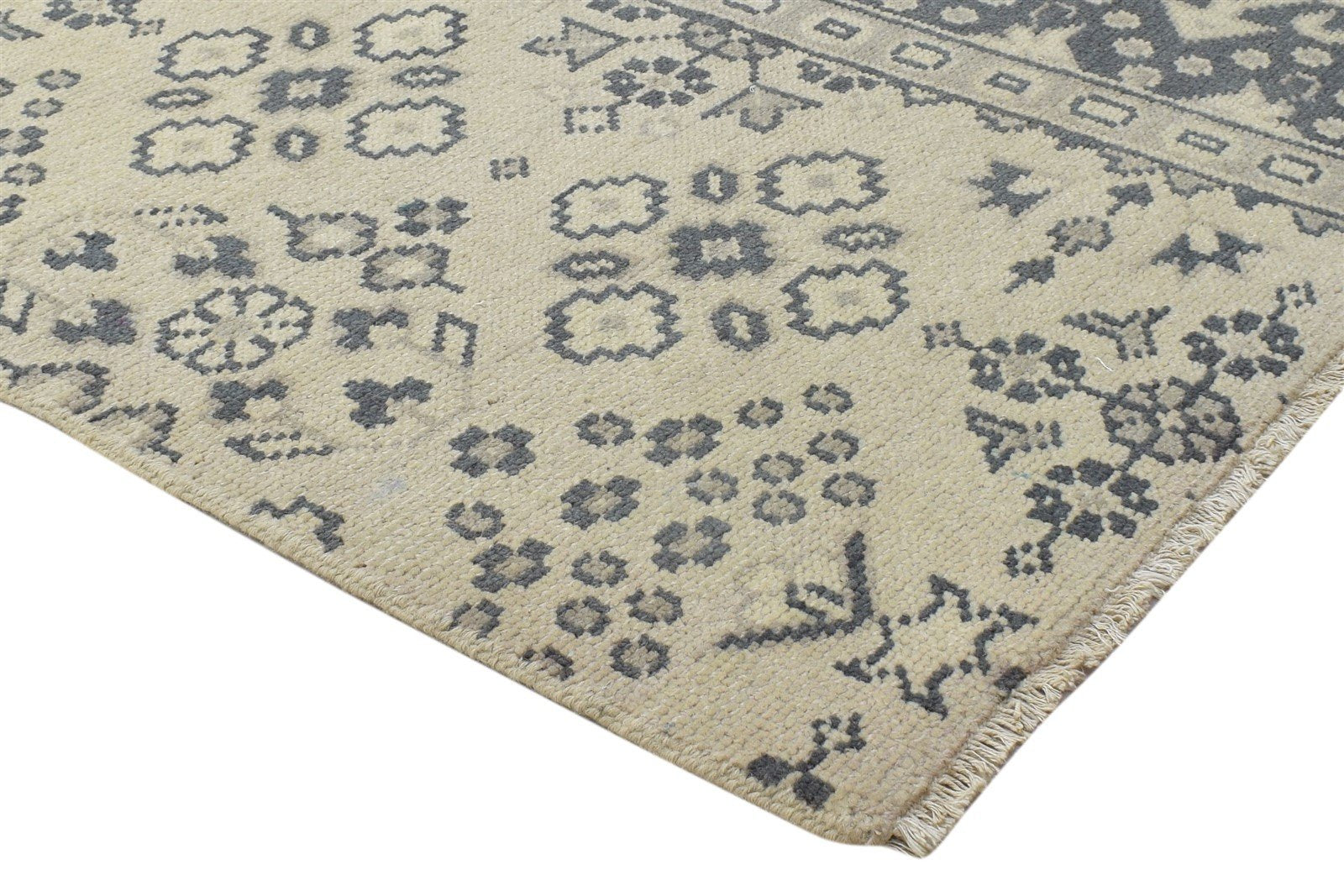 Wool Cream Rug 3' X 4' Persian Hand Knotted Bokhara Oriental Room Size Carpet 7864086724757