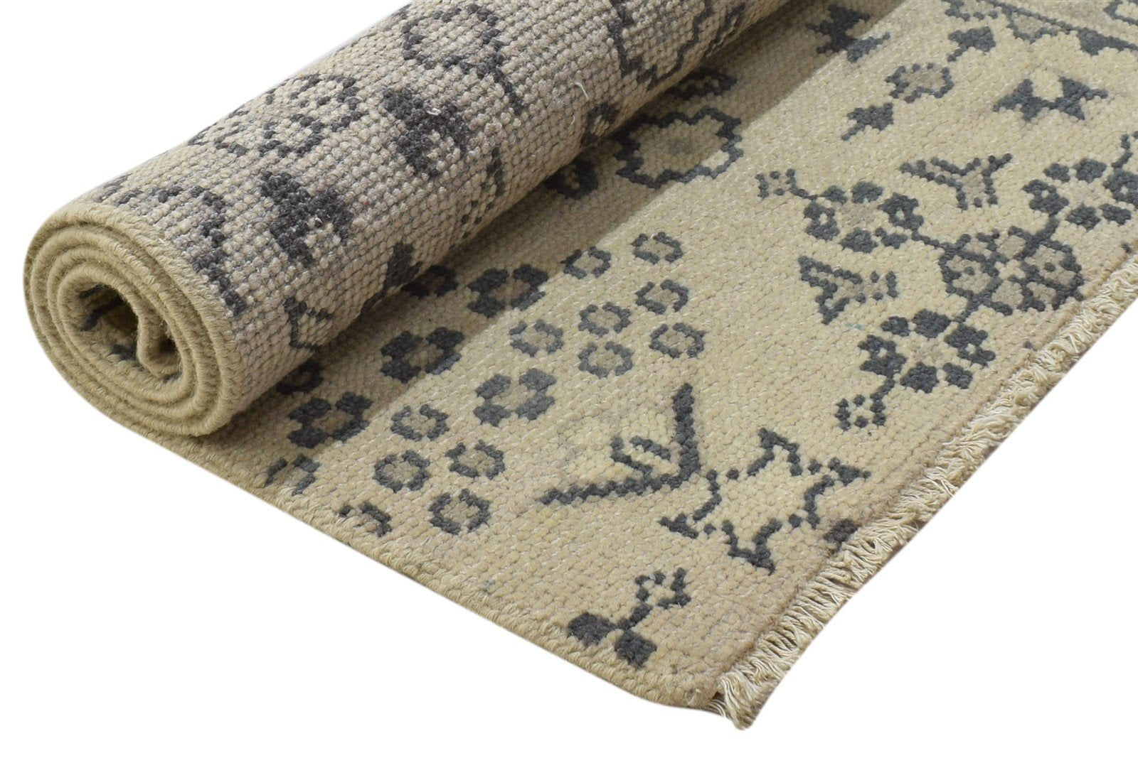 Wool Cream Rug 3' X 4' Persian Hand Knotted Bokhara Oriental Room Size Carpet 7864086724757
