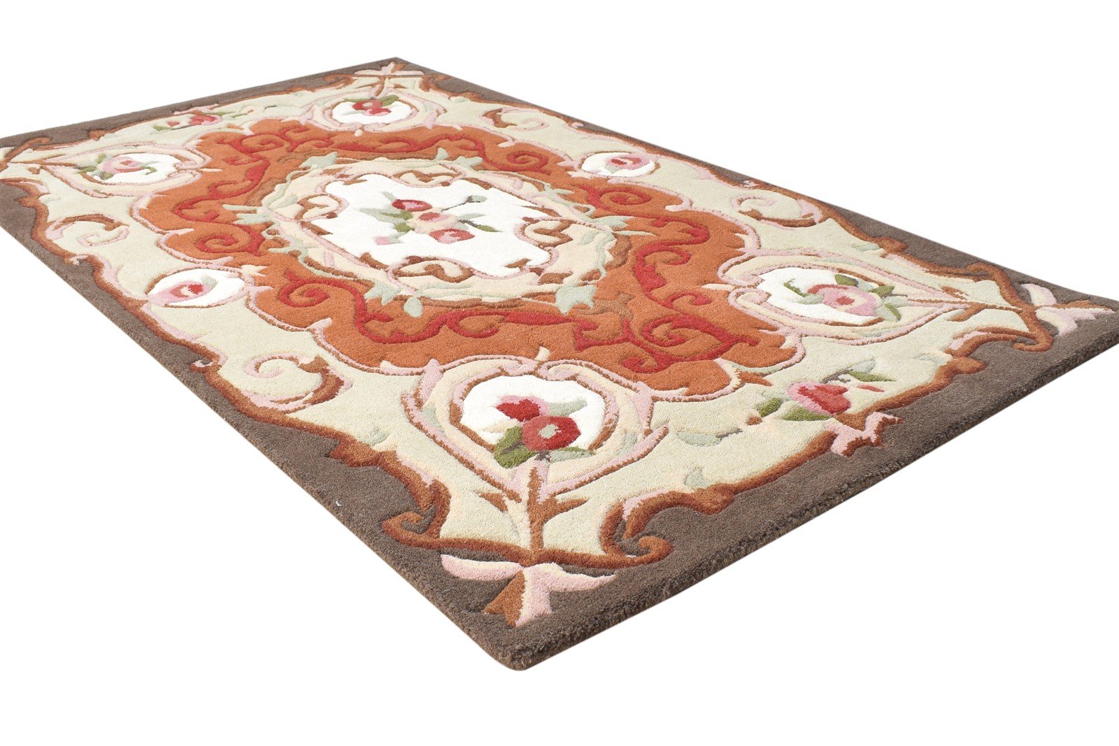 Wool Cream Rug 3' X 5' Persian Hand Tufted Abbuson Oriental Small Carpet 7864994922645