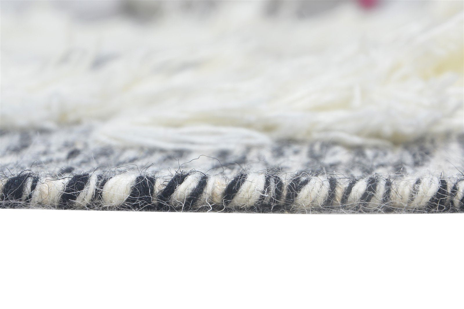 Wool Cream Rug 4' X 6' Modern Hand Woven Scandinavian Diamond Room Size Carpet 7865139658901