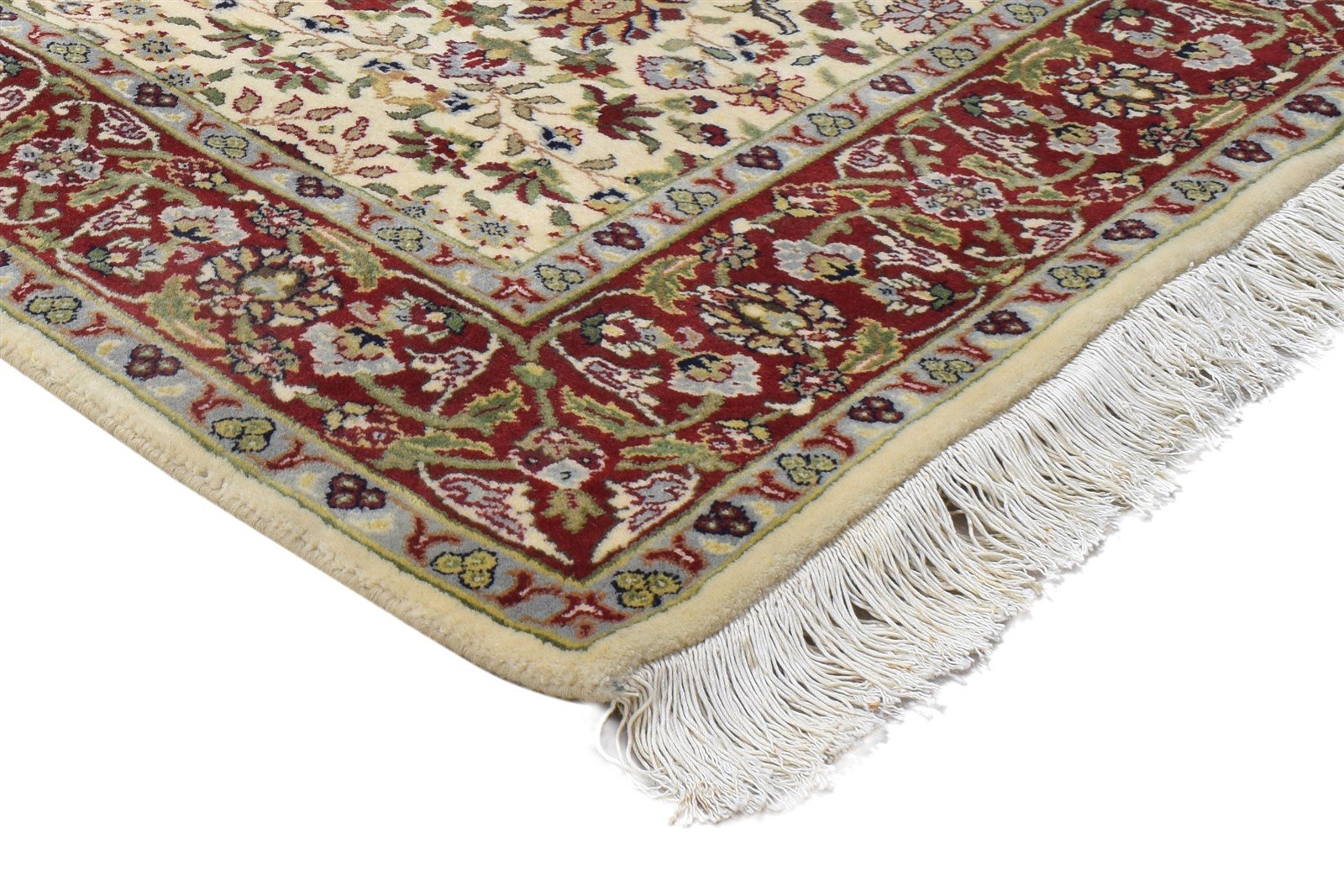 Wool Cream Rug 4' X 6' Persian Hand Knotted Kashan Oriental Room Size Carpet 7864090198165