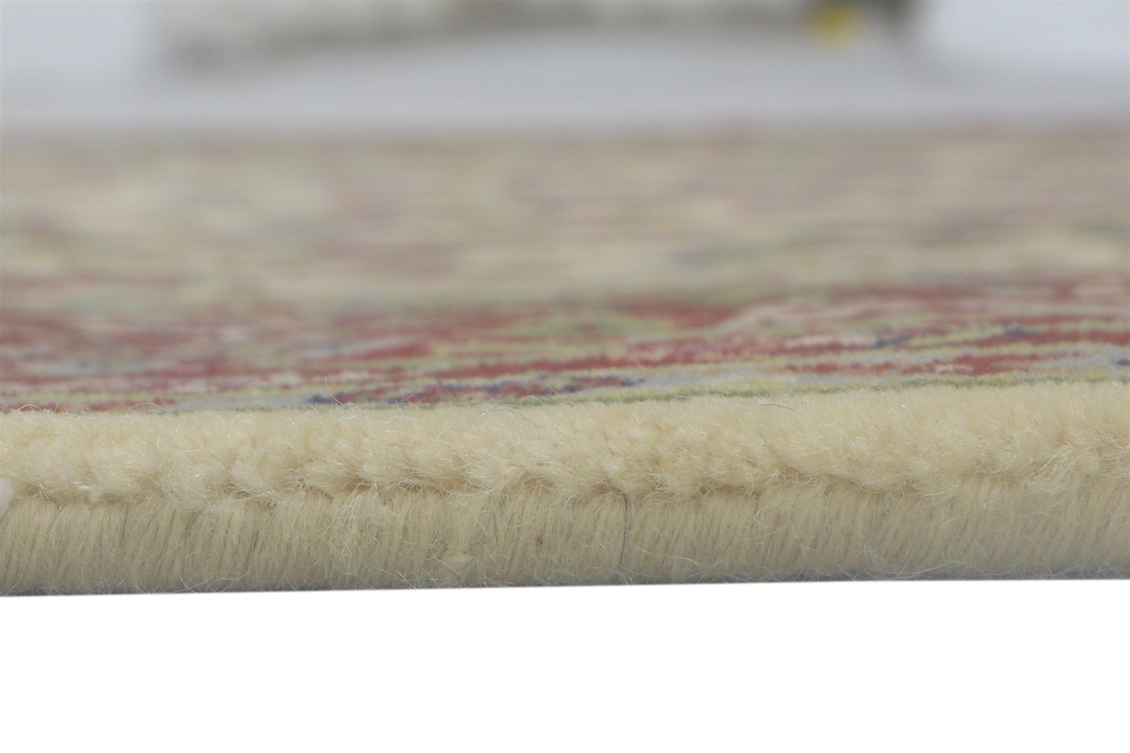 Wool Cream Rug 4' X 6' Persian Hand Knotted Kashan Oriental Room Size Carpet 7864090198165
