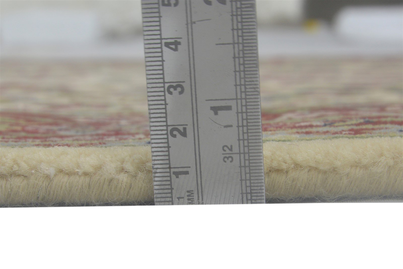 Wool Cream Rug 4' X 6' Persian Hand Knotted Kashan Oriental Room Size Carpet 7864090198165