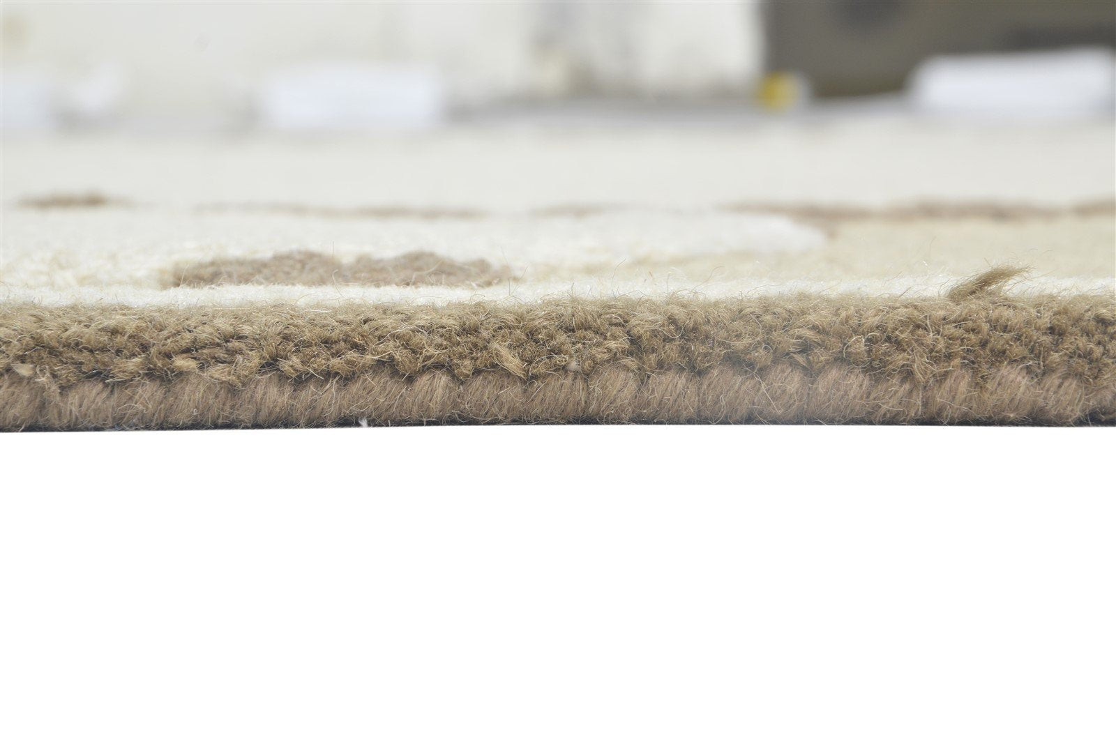 Wool Cream Rug 5' X 7' Modern Hand Tufted Indian Animal Print Room Size Carpet 7864095080597