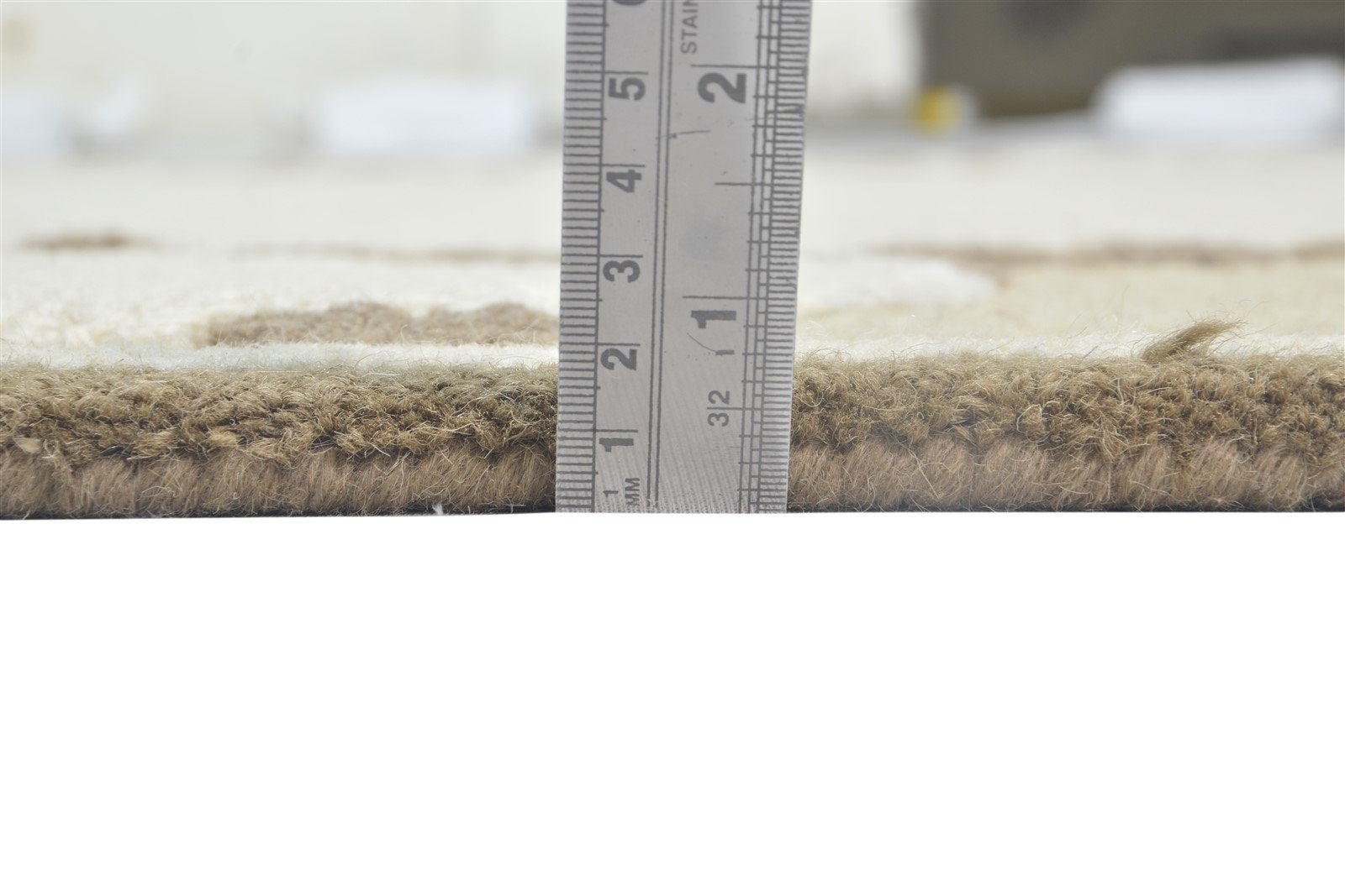 Wool Cream Rug 5' X 7' Modern Hand Tufted Indian Animal Print Room Size Carpet 7864095080597