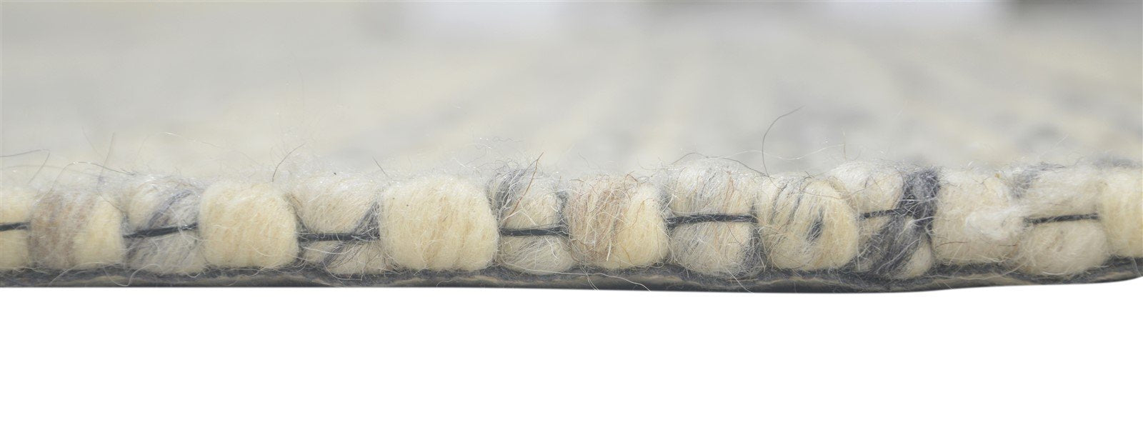 Wool Cream Rug 5' X 8' Modern Hand Woven Scandinavian Striped Room Size Carpet 7860679016597