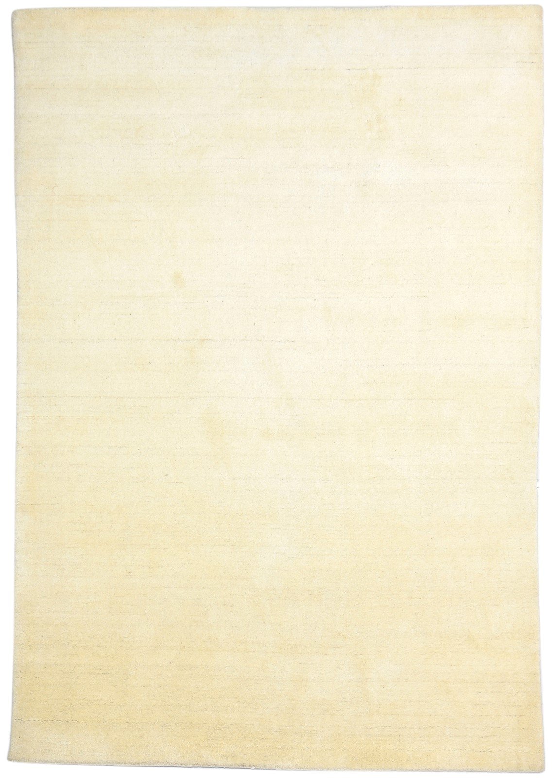 Wool Cream Rug 5' X 8' Modern Handloom Scandinavian Solid Room Size Carpet 7865074122901