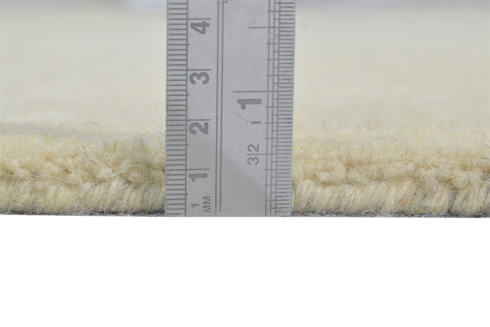 Wool Cream Rug 5' X 8' Modern Handloom Scandinavian Solid Room Size Carpet 7865074122901