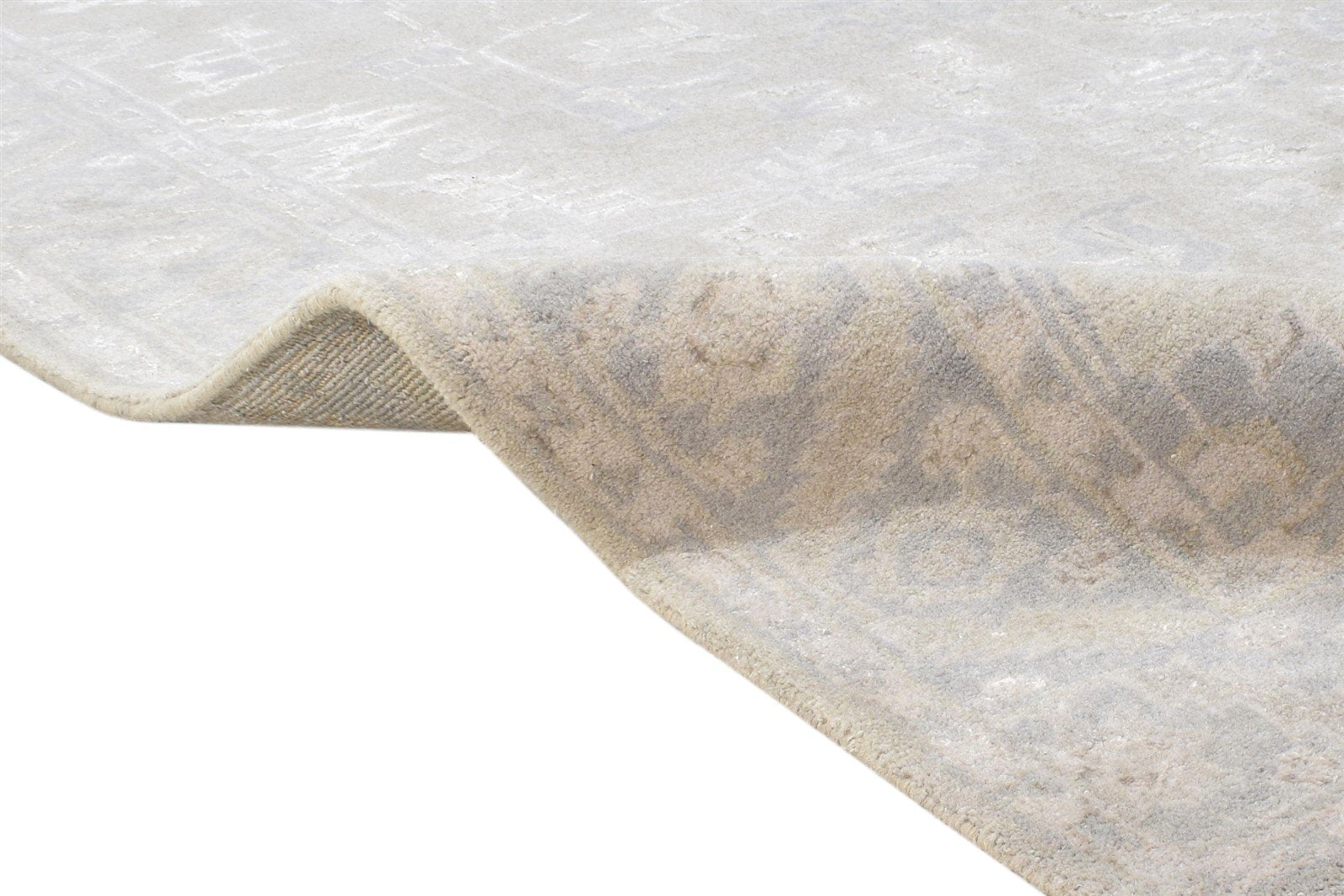 Wool Cream Rug 5' X 8' Persian Hand Knotted Oushak Oriental Room Size Carpet 7864798249109