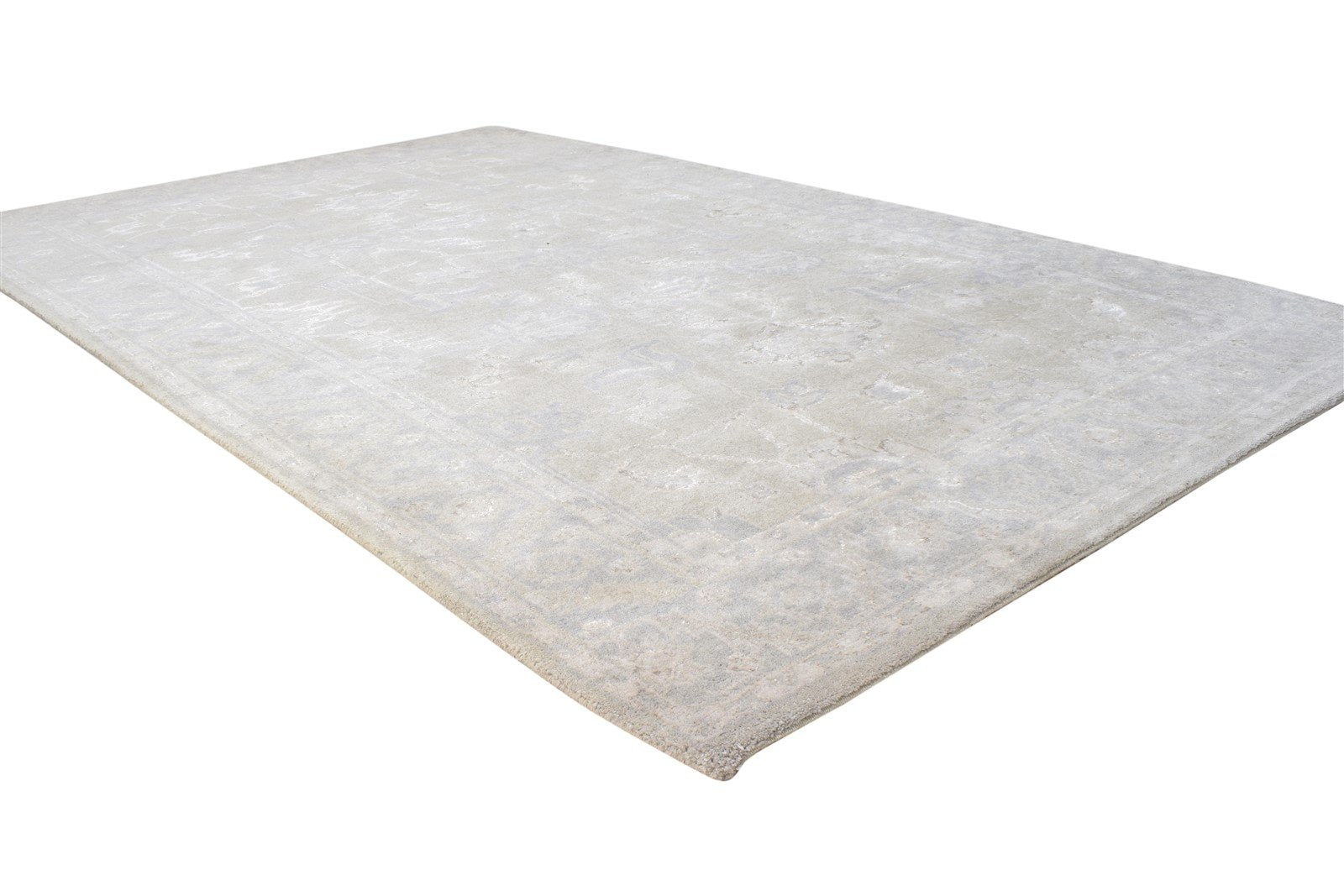 Wool Cream Rug 5' X 8' Persian Hand Knotted Oushak Oriental Room Size Carpet 7864798249109