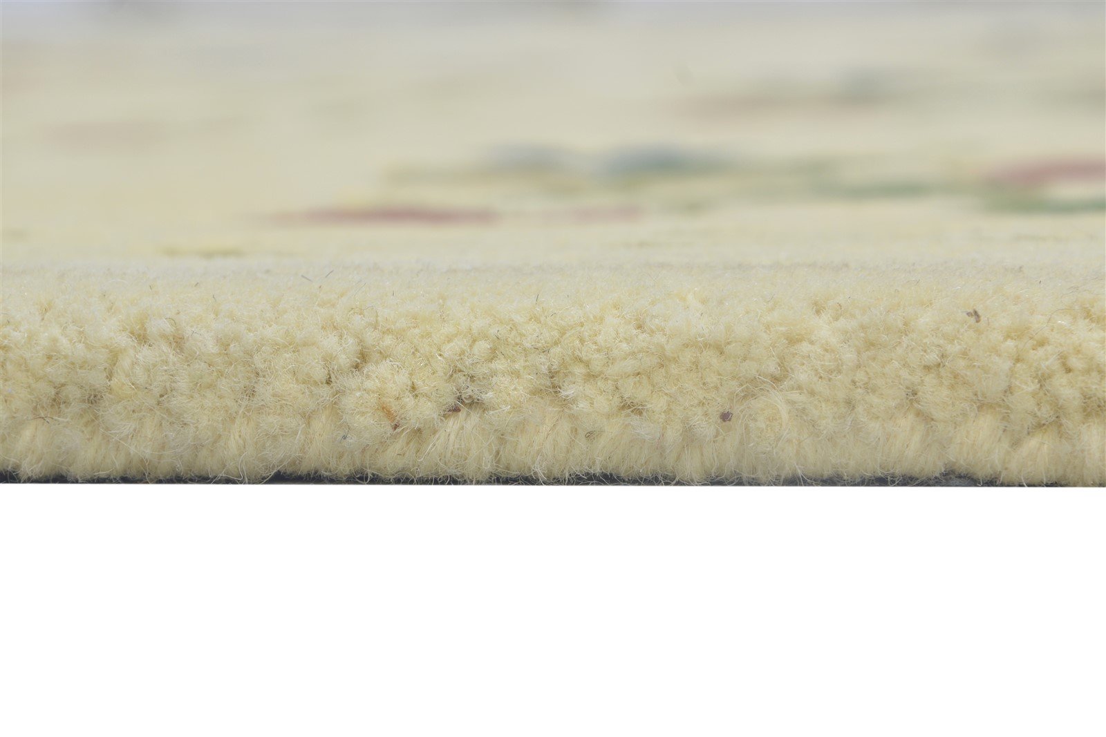 Wool Cream Rug 6' X 9' Modern Hand Tufted French Floral Room Size Carpet 7864155209877
