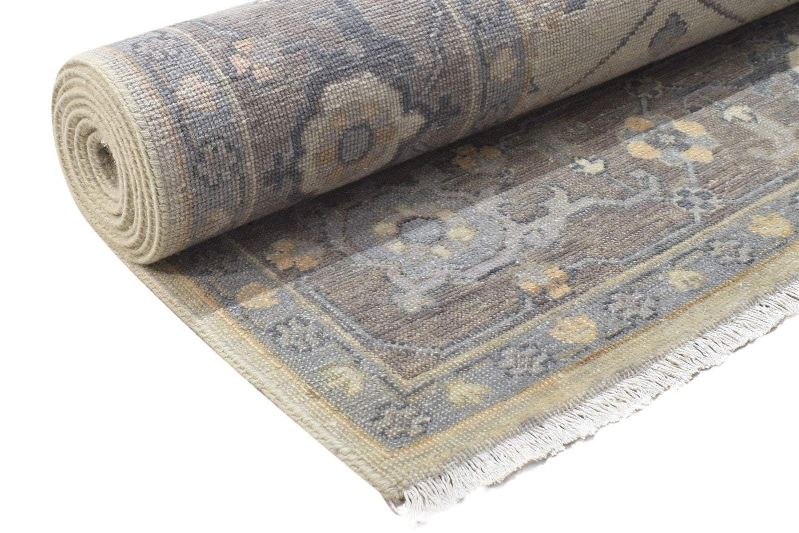 Wool Cream Rug 8' X 10' Persian Hand Knotted Oushak Oriental Large Carpet 7864112971925