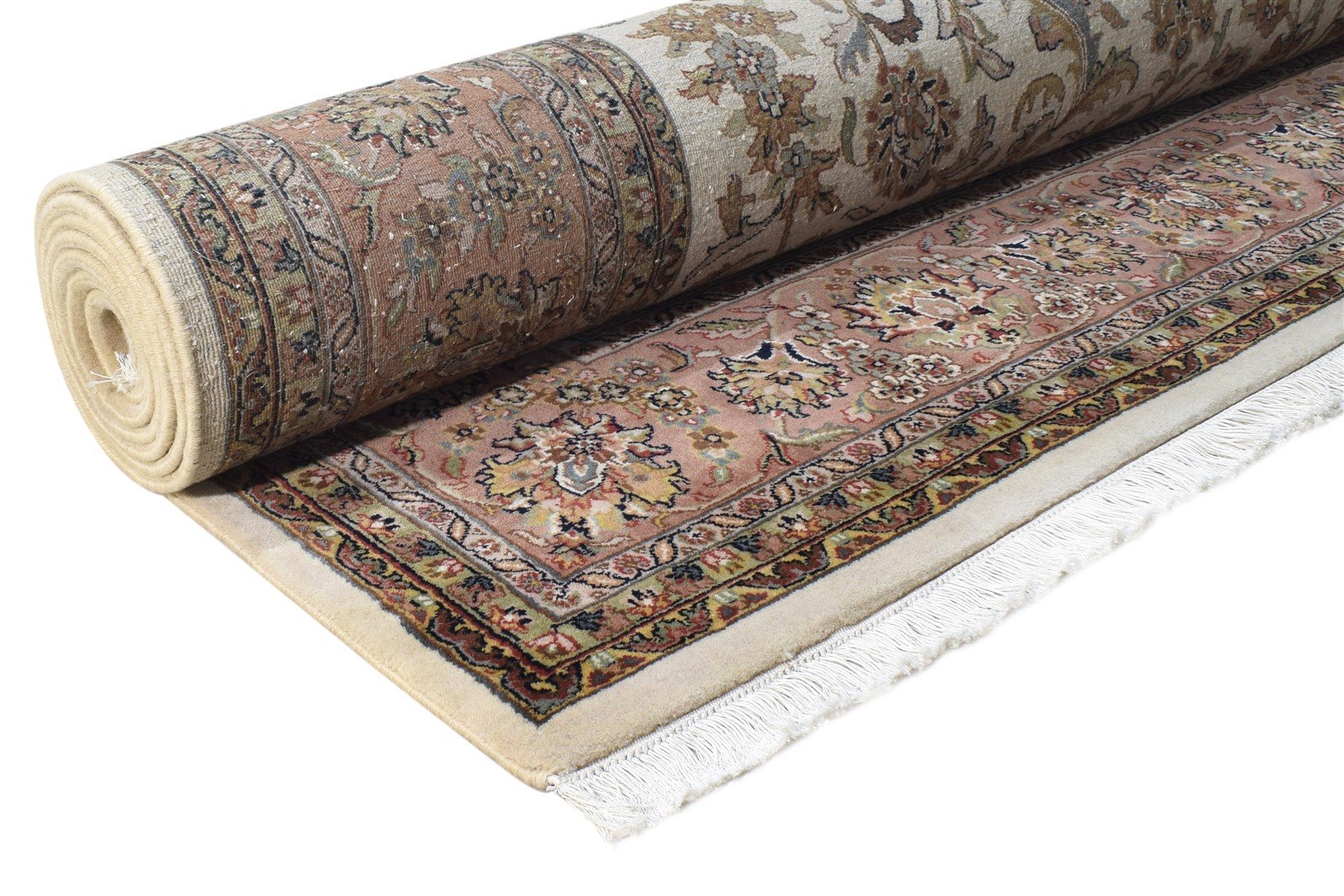 Wool Cream Rug 8' X 11' Persian Hand Knotted Kashan Oriental Large Carpet 7864676647061