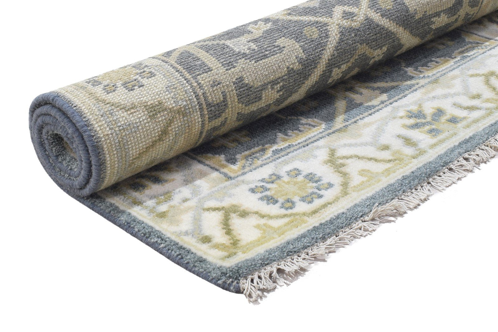 Wool Dark Grey Rug 3' X 5' Persien Hand Knotted Oushak Oriental Room Size Carpet 7864327962773