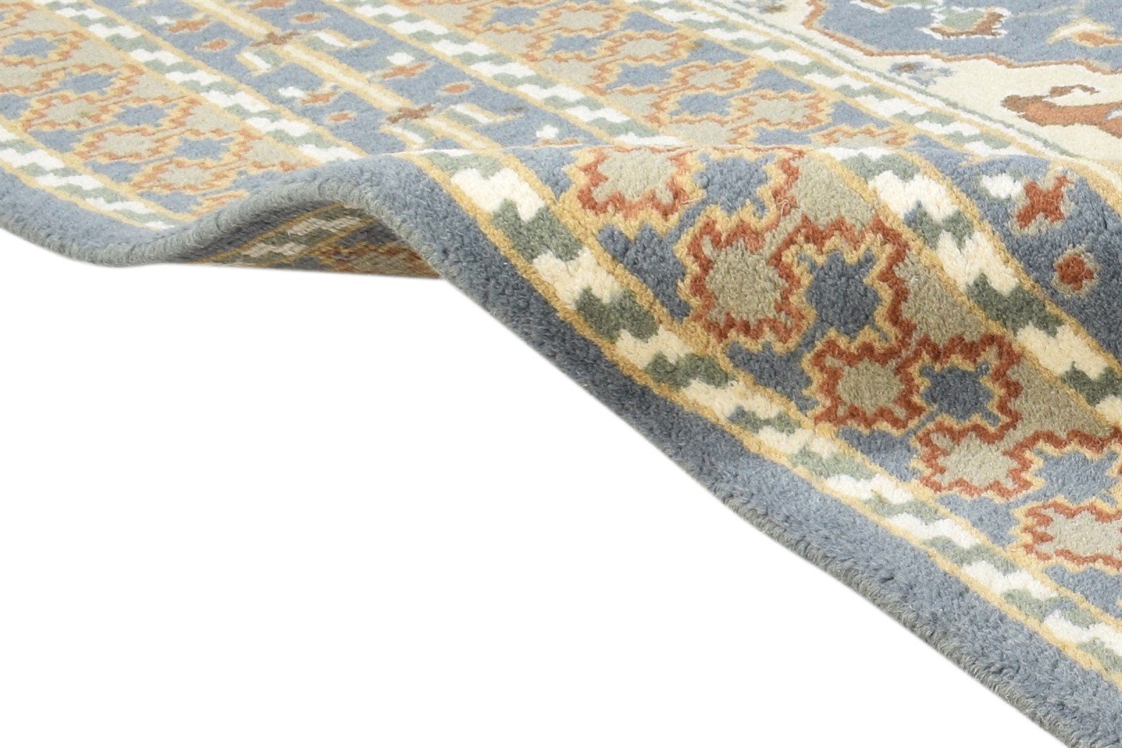 Wool Dark Grey Rug 4' X 6' Persian Hand Knotted Mughal Oriental Room Size Carpet 7864953012373