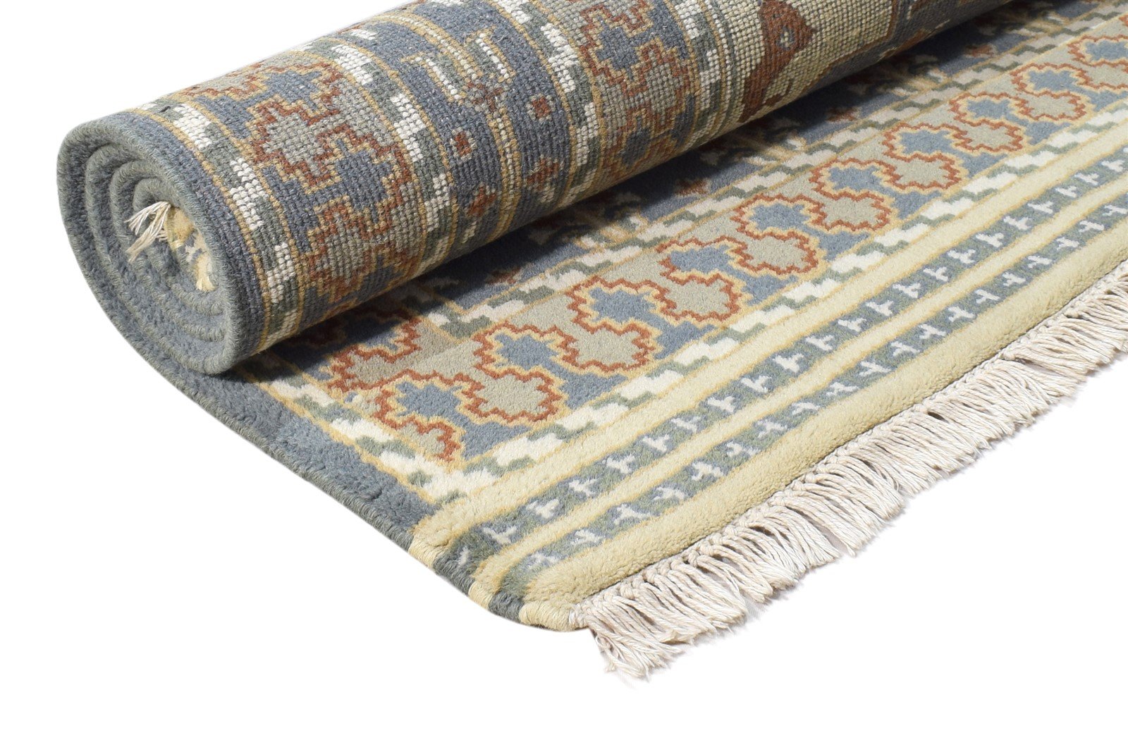 Wool Dark Grey Rug 4' X 6' Persian Hand Knotted Mughal Oriental Room Size Carpet 7864953012373