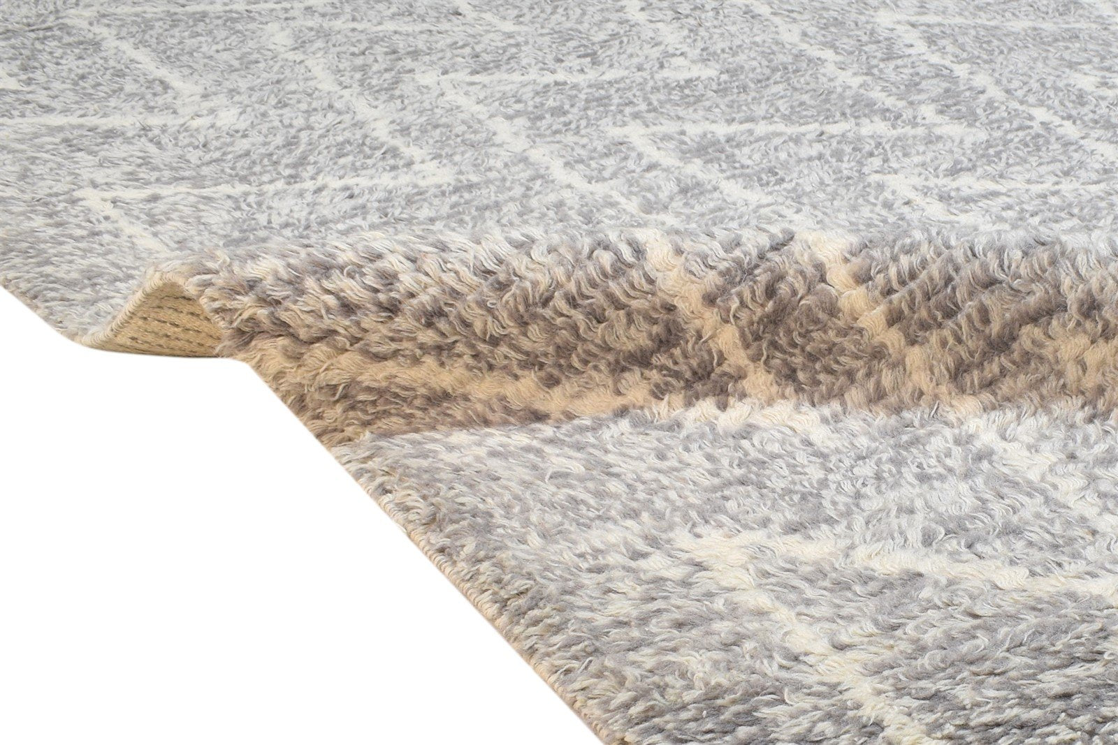 Wool Dark Grey Rug 6' X 8' Modern Hand Knotted Moroccan Chevron Room Size Carpet 7864313053333