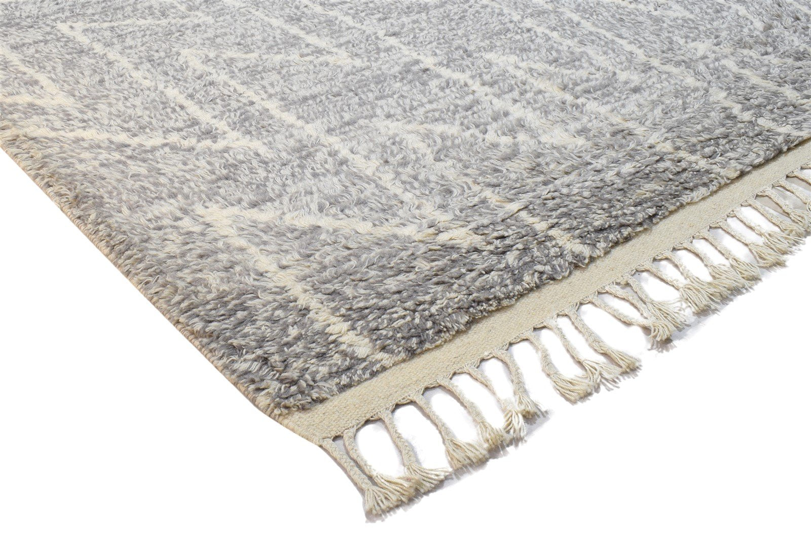 Wool Dark Grey Rug 6' X 8' Modern Hand Knotted Moroccan Chevron Room Size Carpet 7864313053333