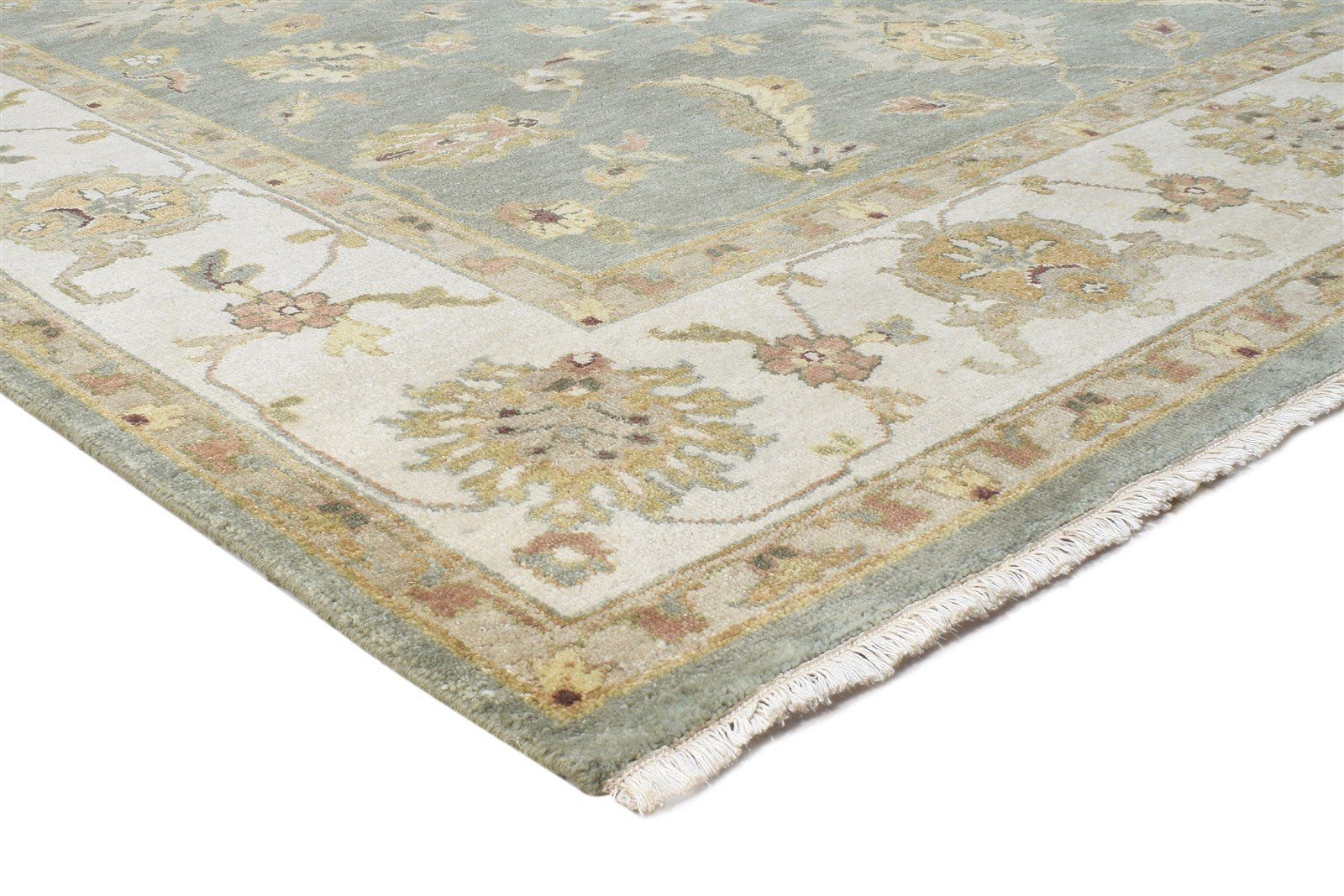 Wool Dark Grey Rug 8' X 10' Persian Hand Knotted Oushak Oriental Large Carpet 7864495407253