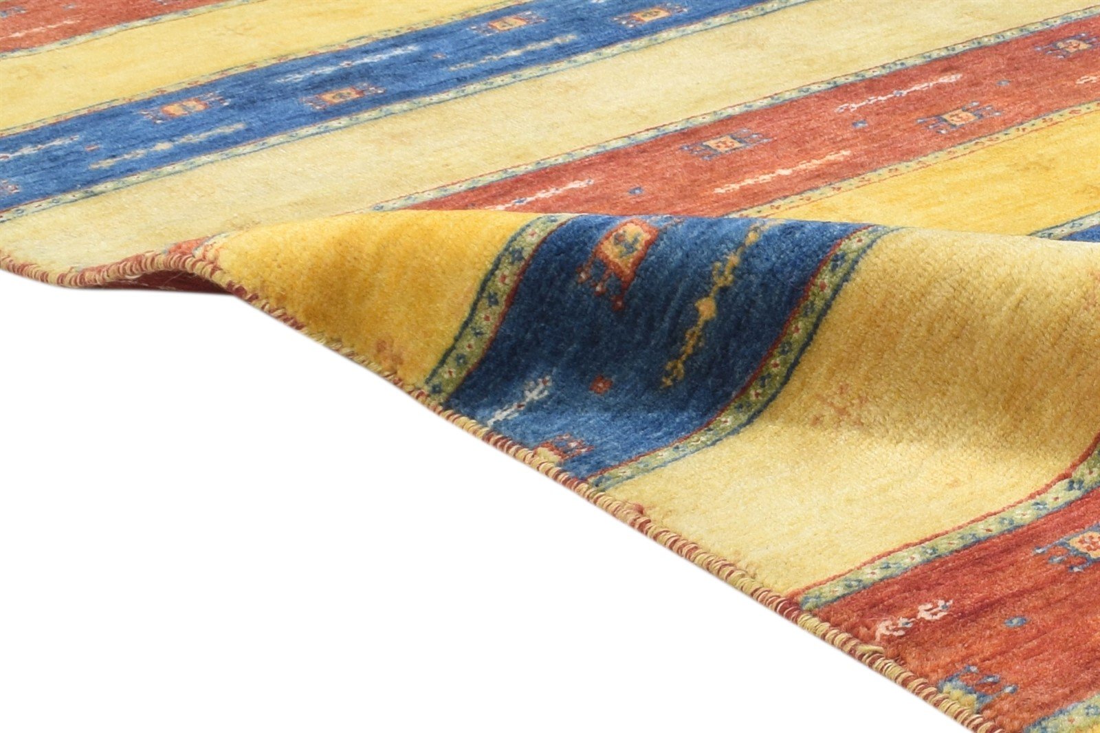 Wool Gold Rug 3' X 5' Persian Hand Knotted Gabbeh Tribal Room Size Carpet 7864868765845