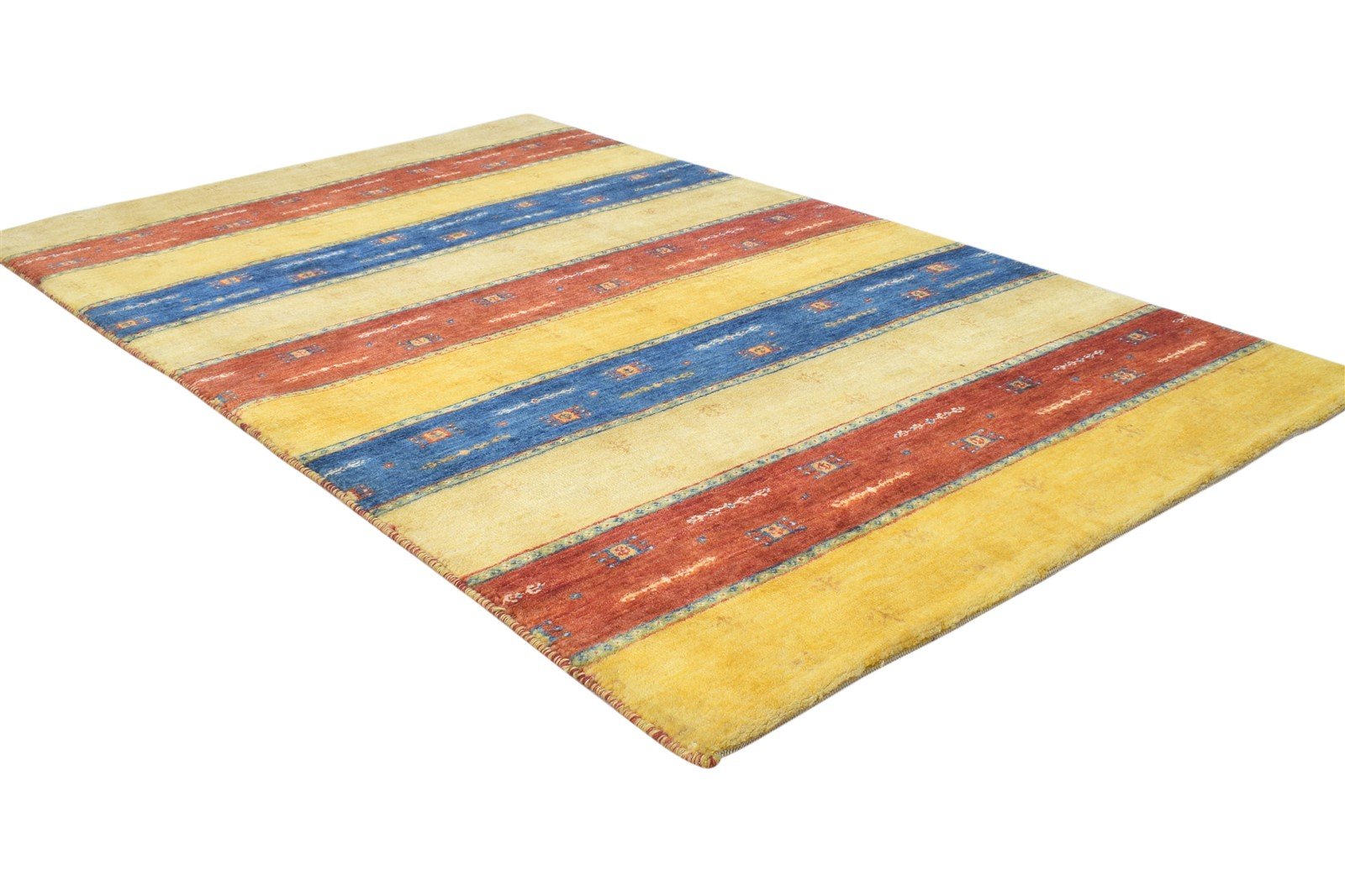 Wool Gold Rug 3' X 5' Persian Hand Knotted Gabbeh Tribal Room Size Carpet 7864868765845
