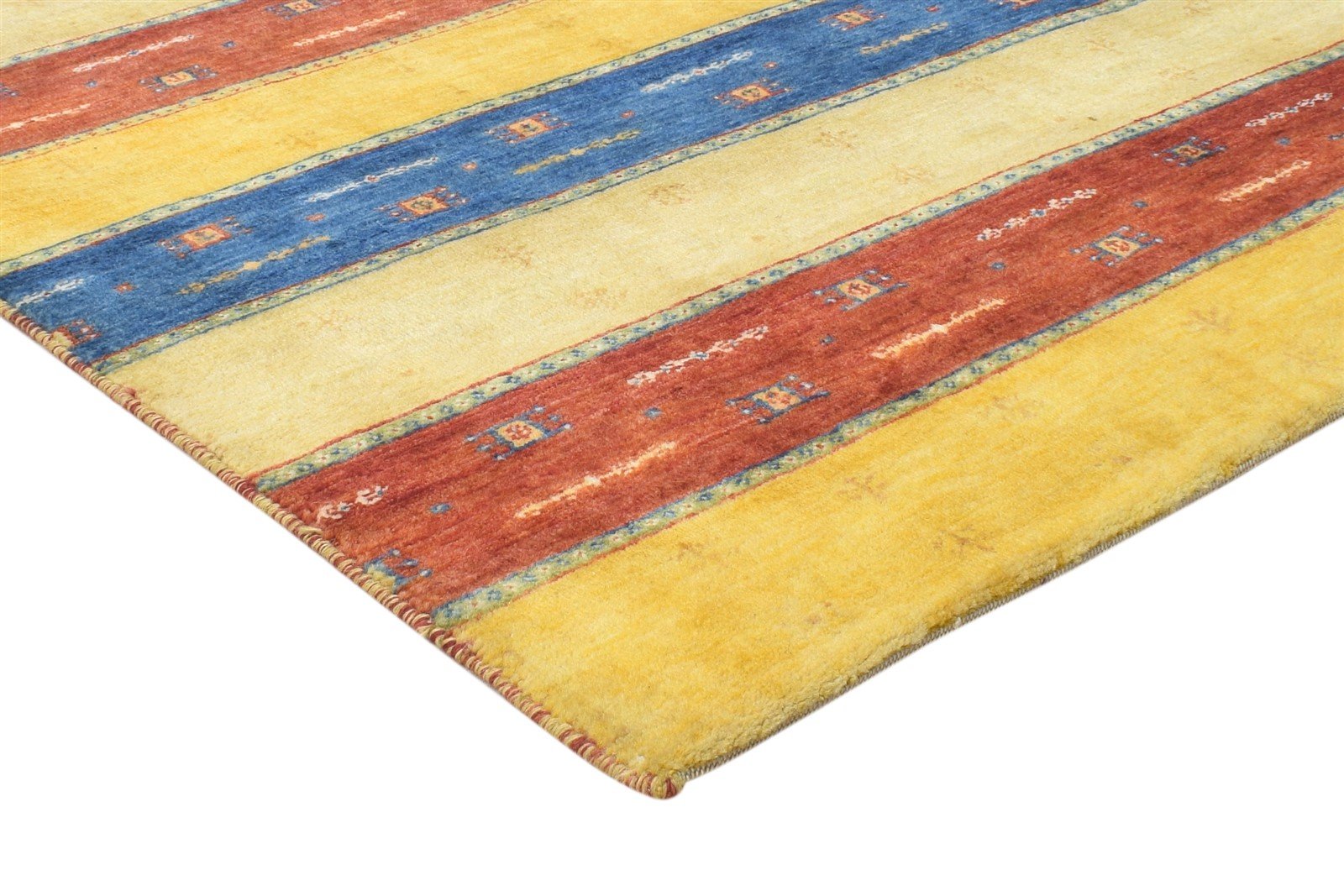 Wool Gold Rug 3' X 5' Persian Hand Knotted Gabbeh Tribal Room Size Carpet 7864868765845