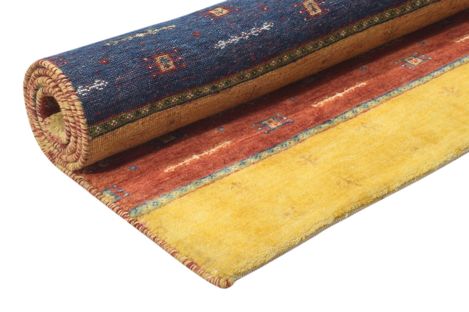 Wool Gold Rug 3' X 5' Persian Hand Knotted Gabbeh Tribal Room Size Carpet 7864868765845