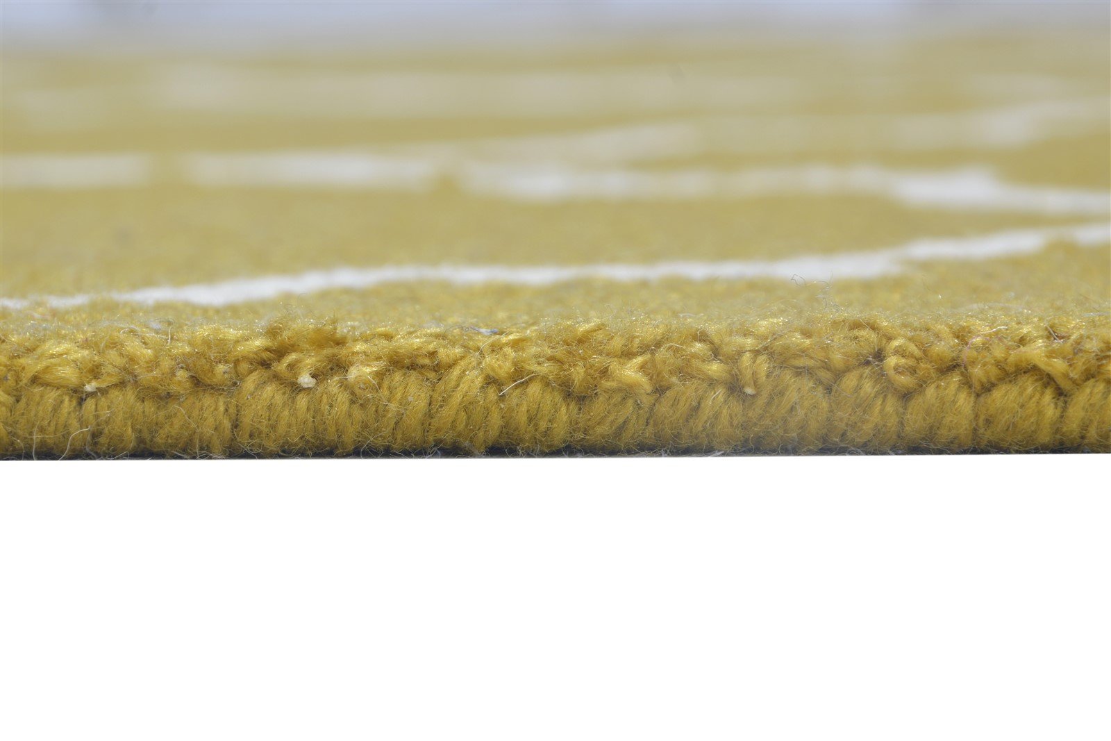 Wool Gold Rug 5' X 5' Modern Hand Tufted Moroccan Trellis Room Size Carpet 7864818270357