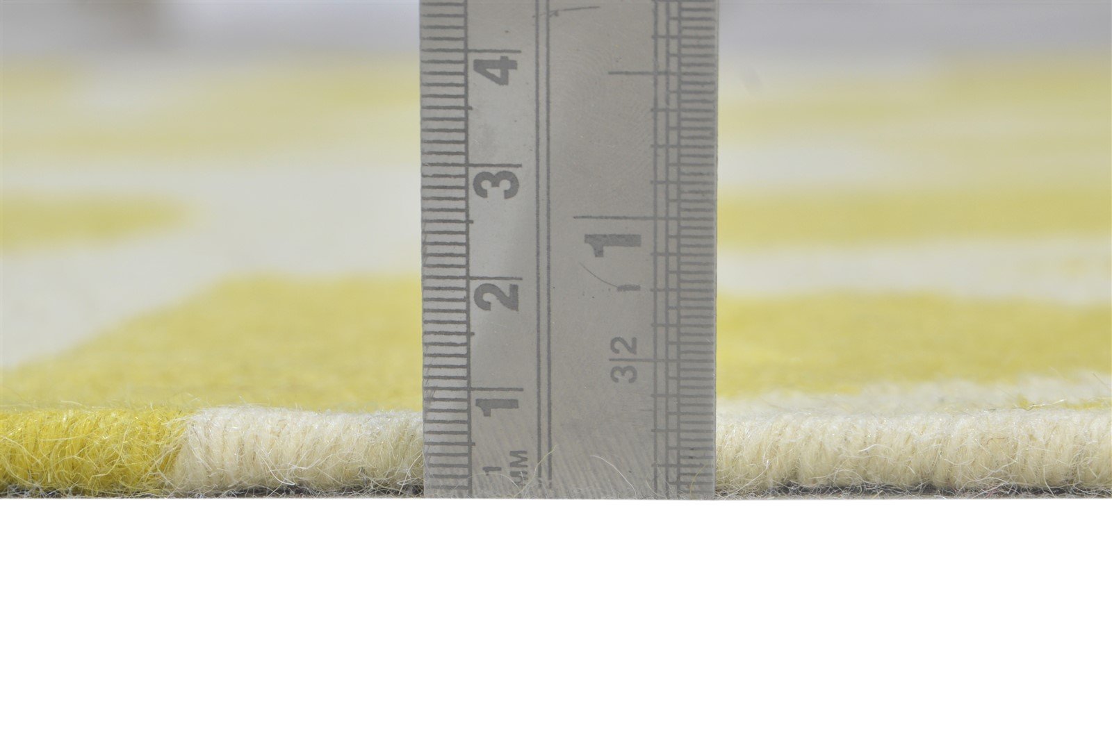 Wool Gold Rug 5' X 8' Modern Dhurrie Scandinavian Abstract Room Size Carpet 7865045647509
