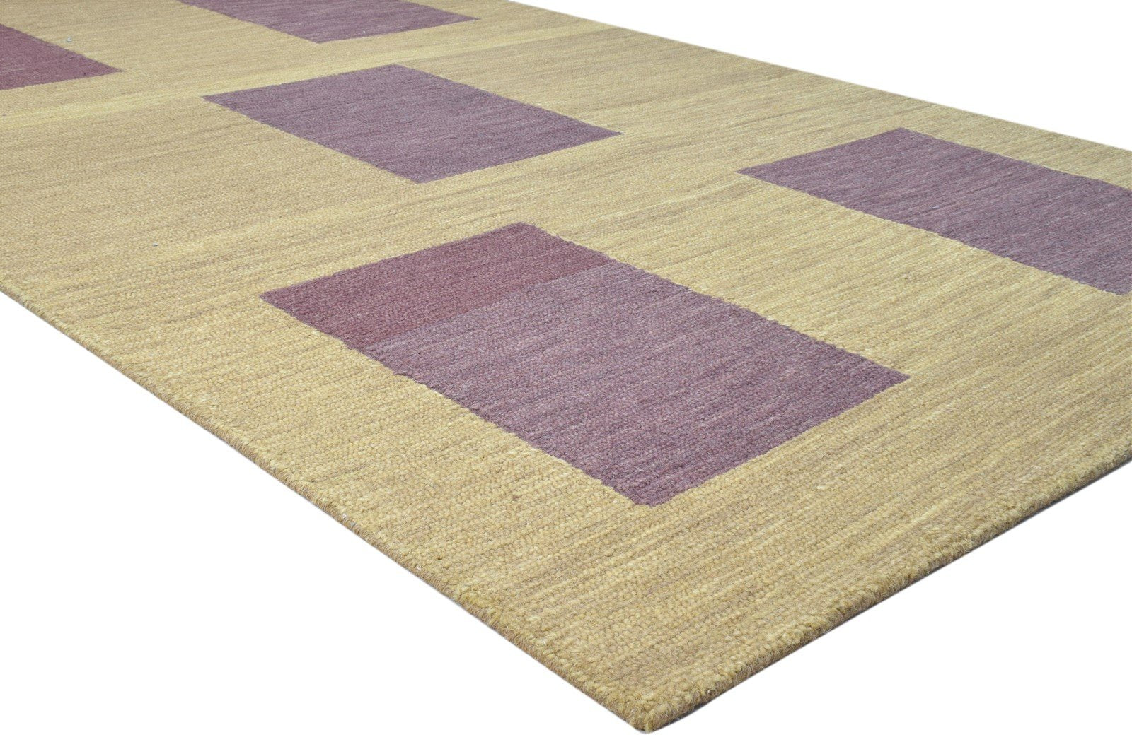 Wool Gold Rug 5' X 8' Modern Hand Tufted Scandinavian Geometric Room Size Carpet 7860685668501