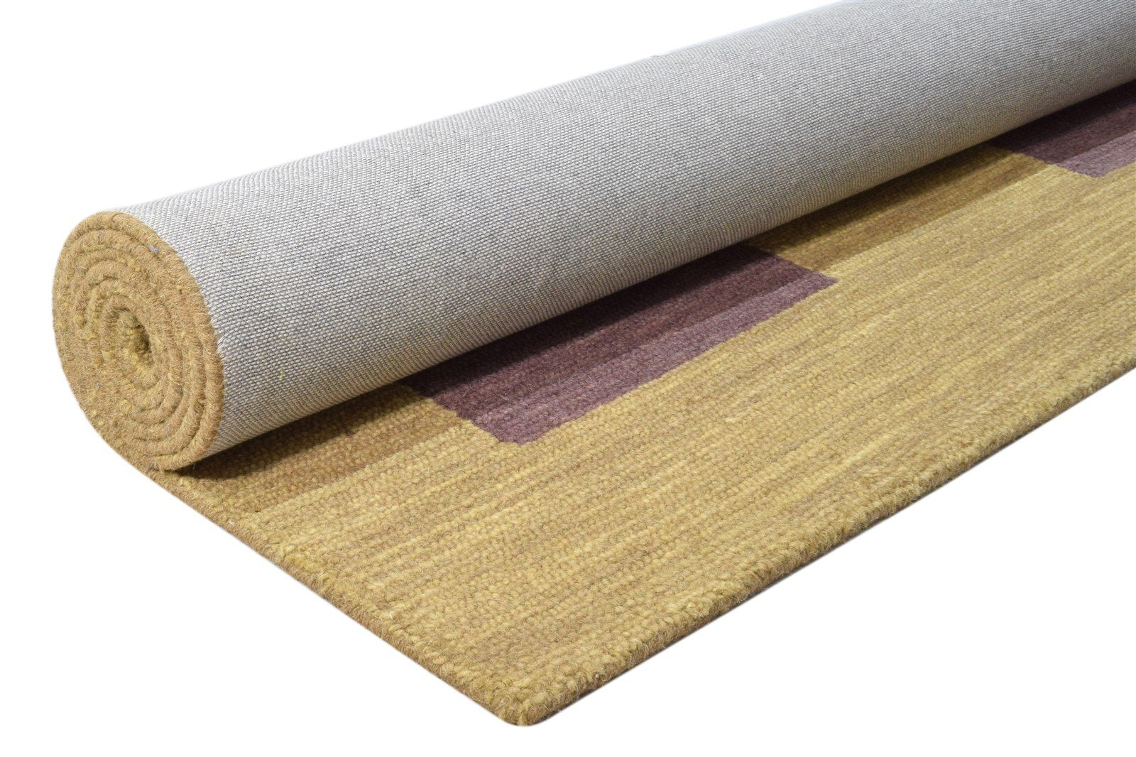 Wool Gold Rug 5' X 8' Modern Hand Tufted Scandinavian Geometric Room Size Carpet 7860685668501