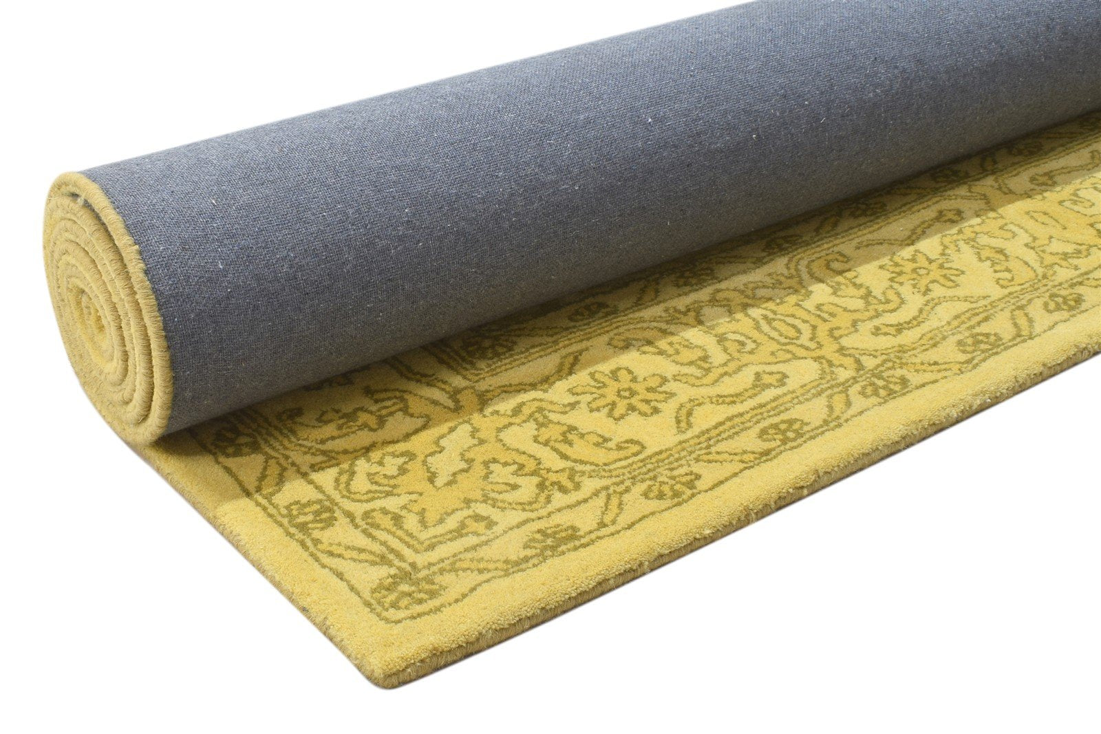 Wool Gold Rug 5' X 8' Persian Hand Tufted Heriz-Indian Oriental Room Size Carpet 7864108286101