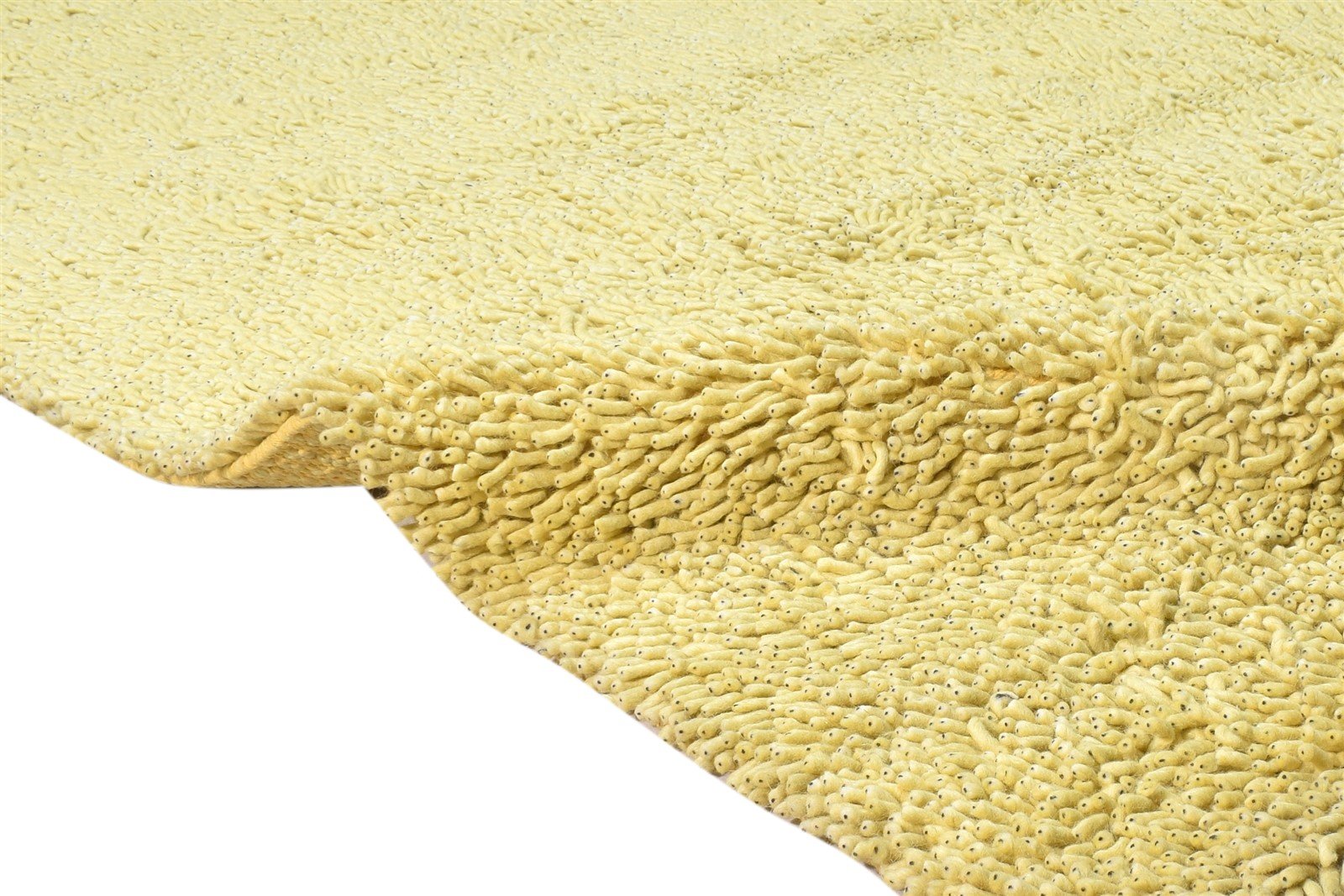 Wool Gold Rug 5' X 8' Shag Hand Knotted Scandinavian Solid Room Size Carpet 7865245728917