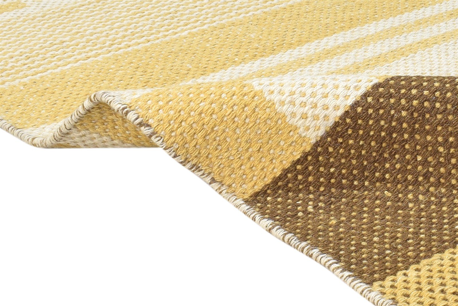 Wool Gold Rug 5X6 Southwestern Jacquard Loom American Tribal Room Size Carpet 7865004982421