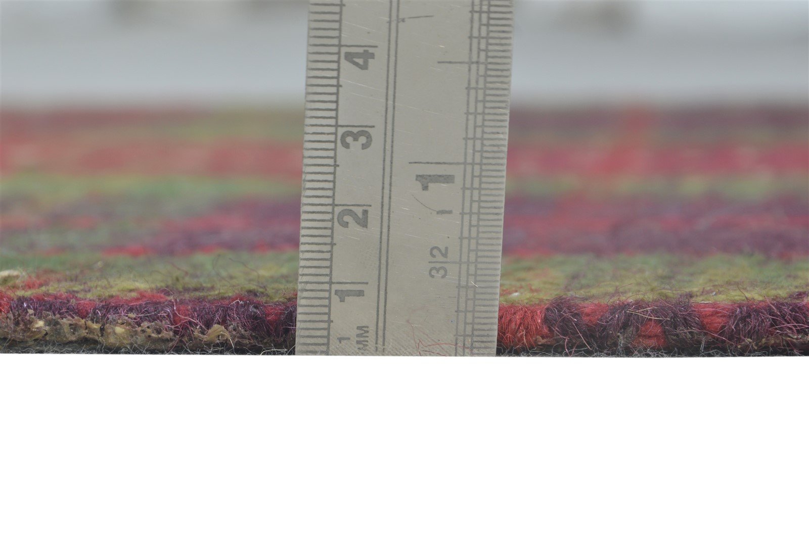 Wool Green Rug 2'6 X 8' Modern Dhurrie Scandinavian Plaids Small Runner 7864676515989