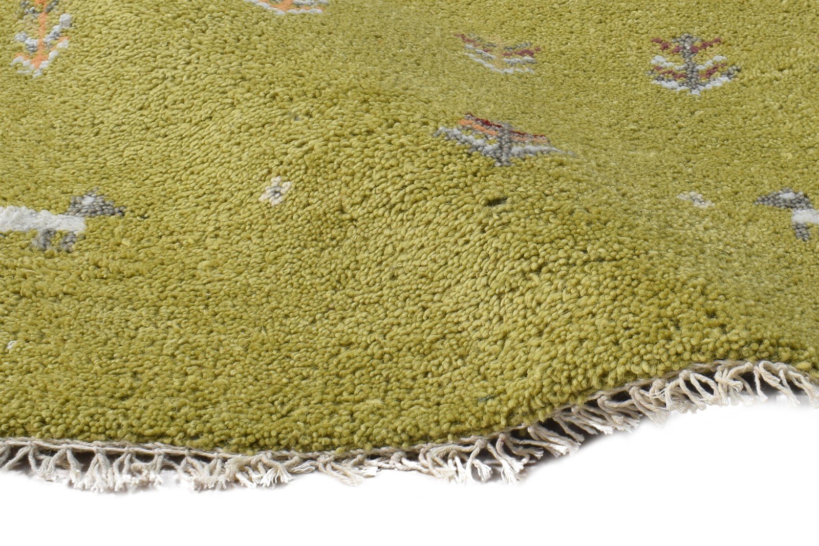Wool Green Rug 2' X 3' Southwestern Hand Knotted American Tribal Small Carpet 7865057247381