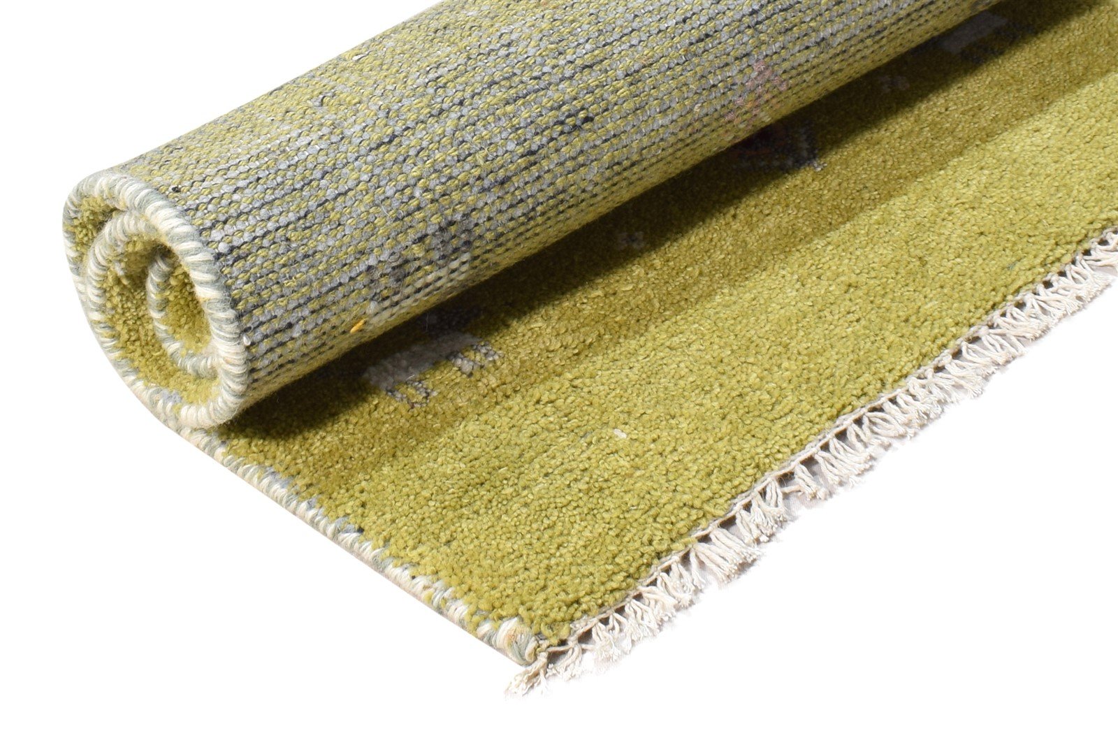 Wool Green Rug 2' X 3' Southwestern Hand Knotted American Tribal Small Carpet 7865057247381