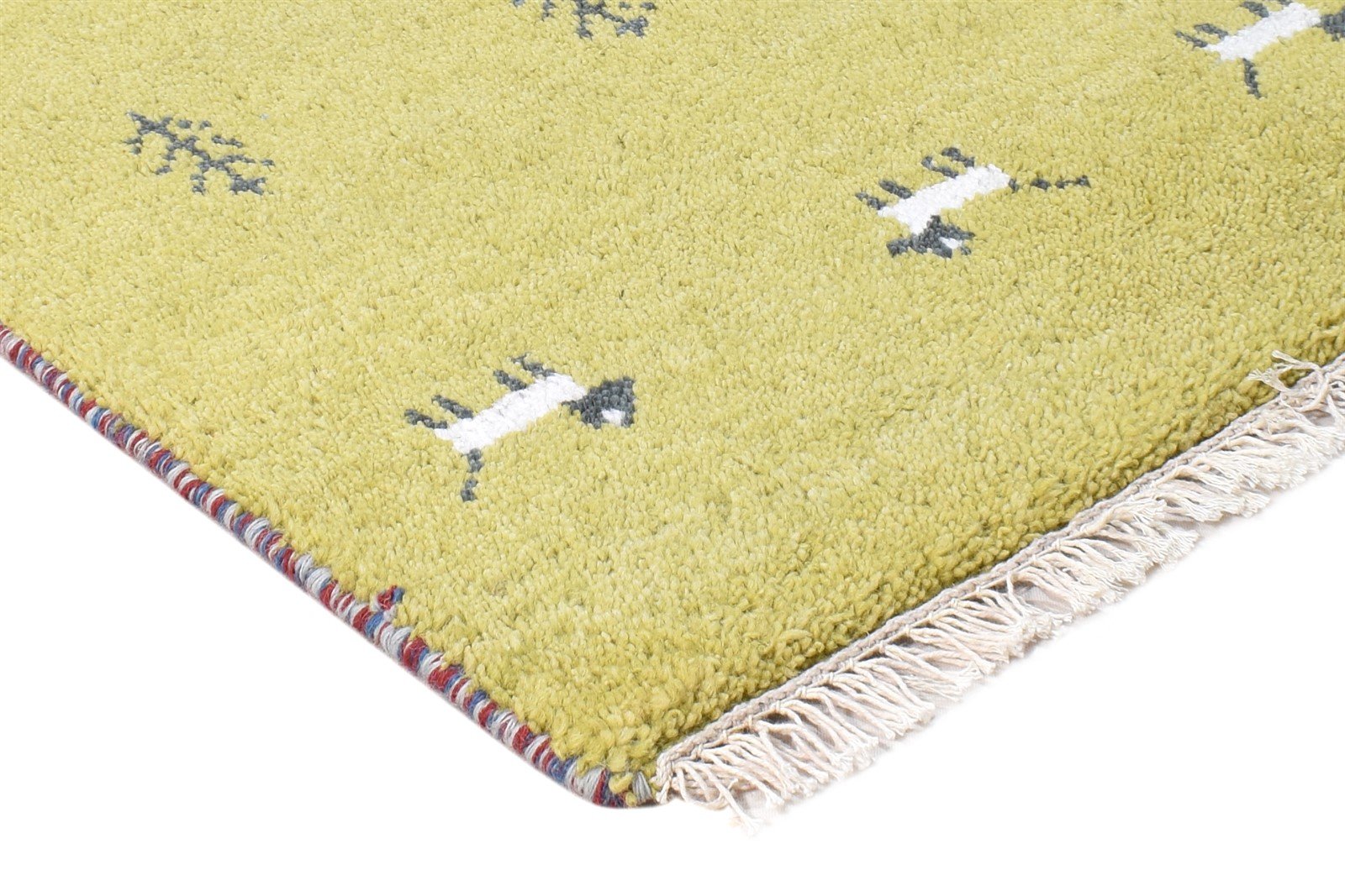 Wool Green Rug 2' X 3' Southwestern Hand Knotted American Tribal Small Carpet 7865062228117