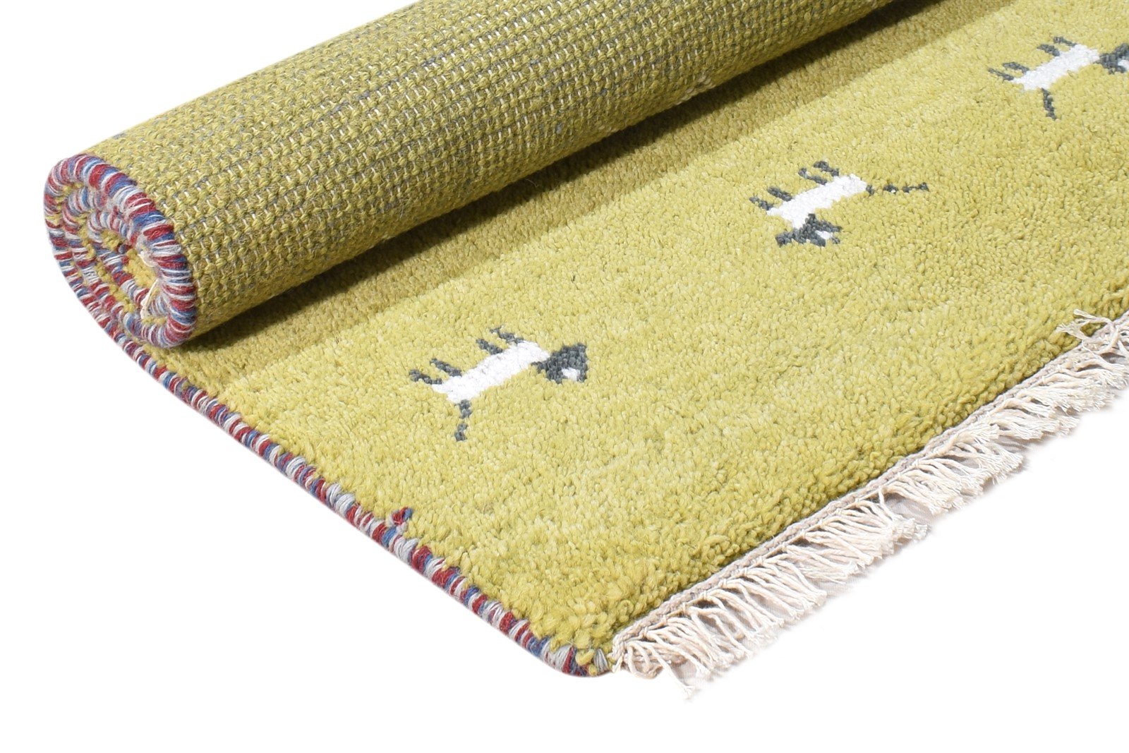Wool Green Rug 2' X 3' Southwestern Hand Knotted American Tribal Small Carpet 7865062228117
