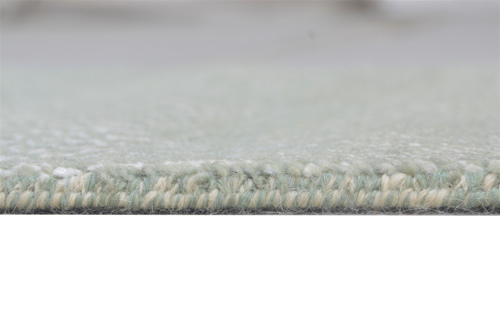 Wool Green Rug 2' X 6' Modern Hand Knotted Agra Grass Trellis Small Runner 7865148702869