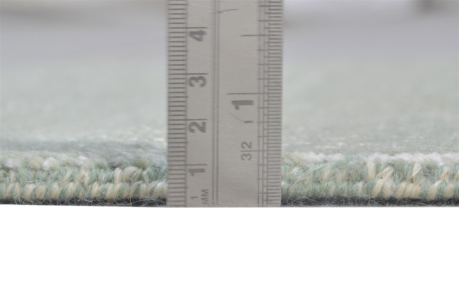 Wool Green Rug 2' X 6' Modern Hand Knotted Agra Grass Trellis Small Runner 7865148702869