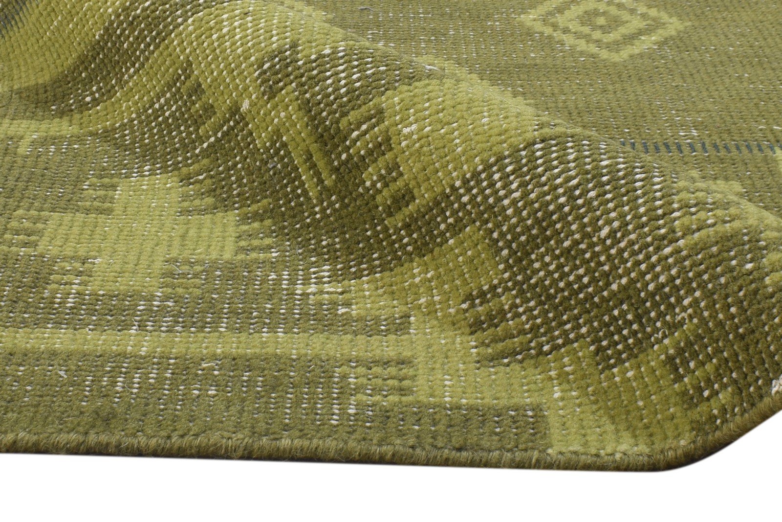 Wool Green Rug 4' X 7' Persian Hand Knotted Mughal Oriental Room Size Carpet 7864995250325