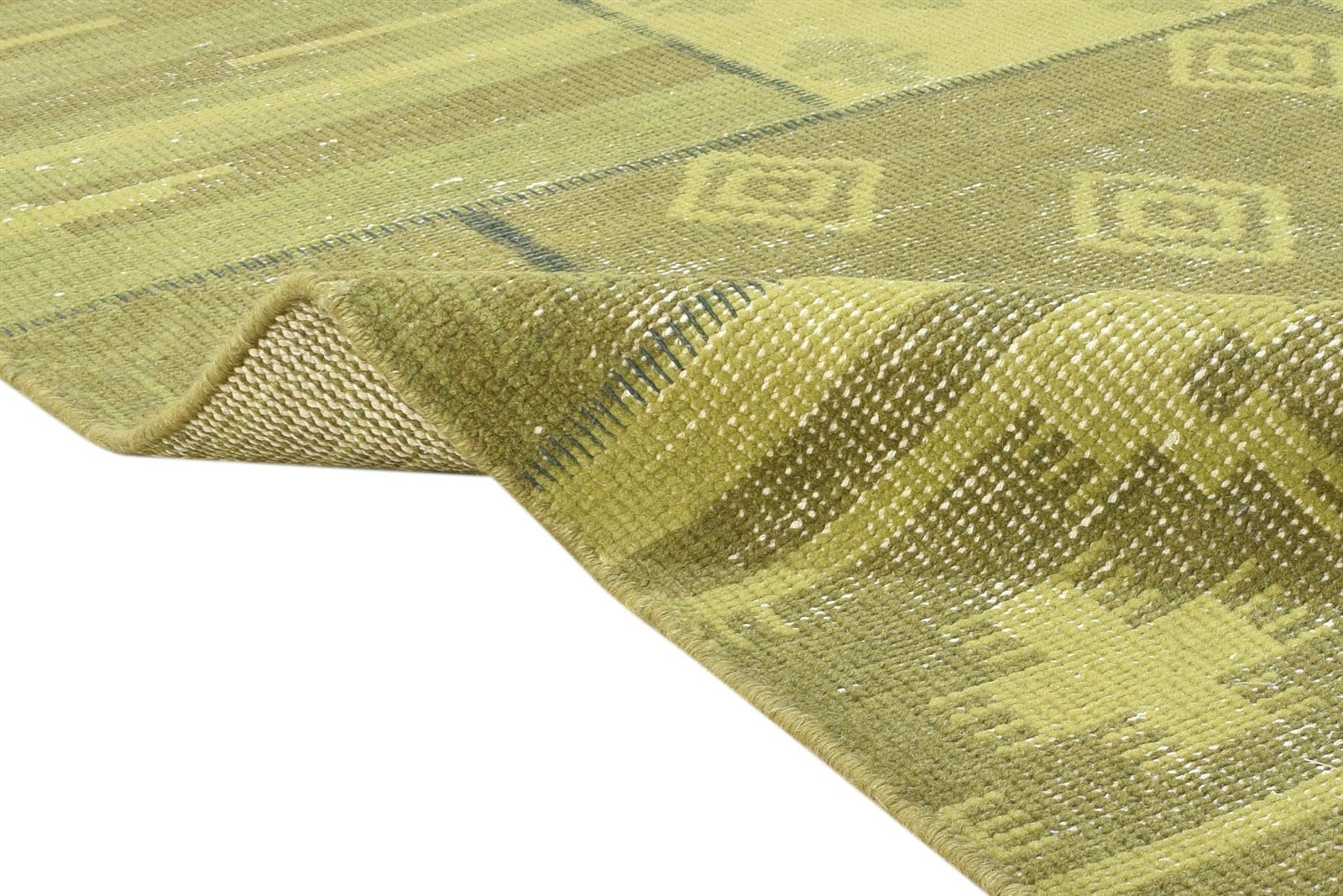 Wool Green Rug 4' X 7' Persian Hand Knotted Mughal Oriental Room Size Carpet 7864995250325