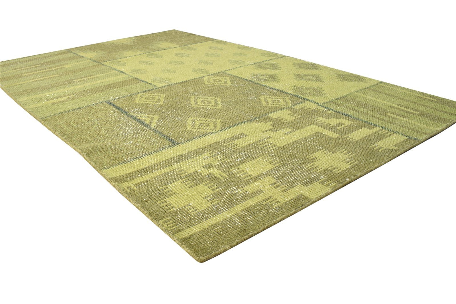 Wool Green Rug 4' X 7' Persian Hand Knotted Mughal Oriental Room Size Carpet 7864995250325